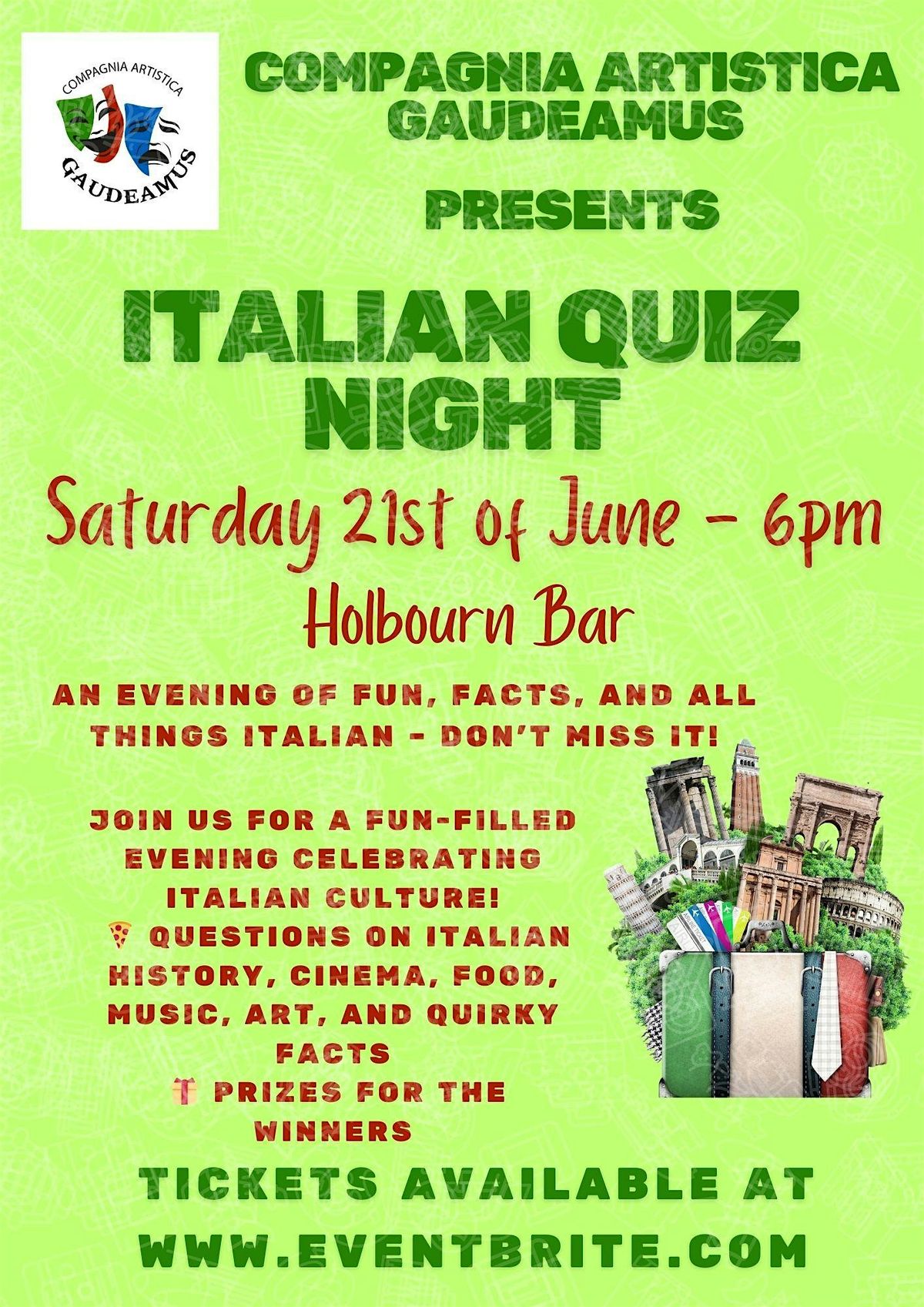 Italian Quiz night - A Little Taste of Italy in Scotland!, 21 June | Event in Aberdeen | AllEvents