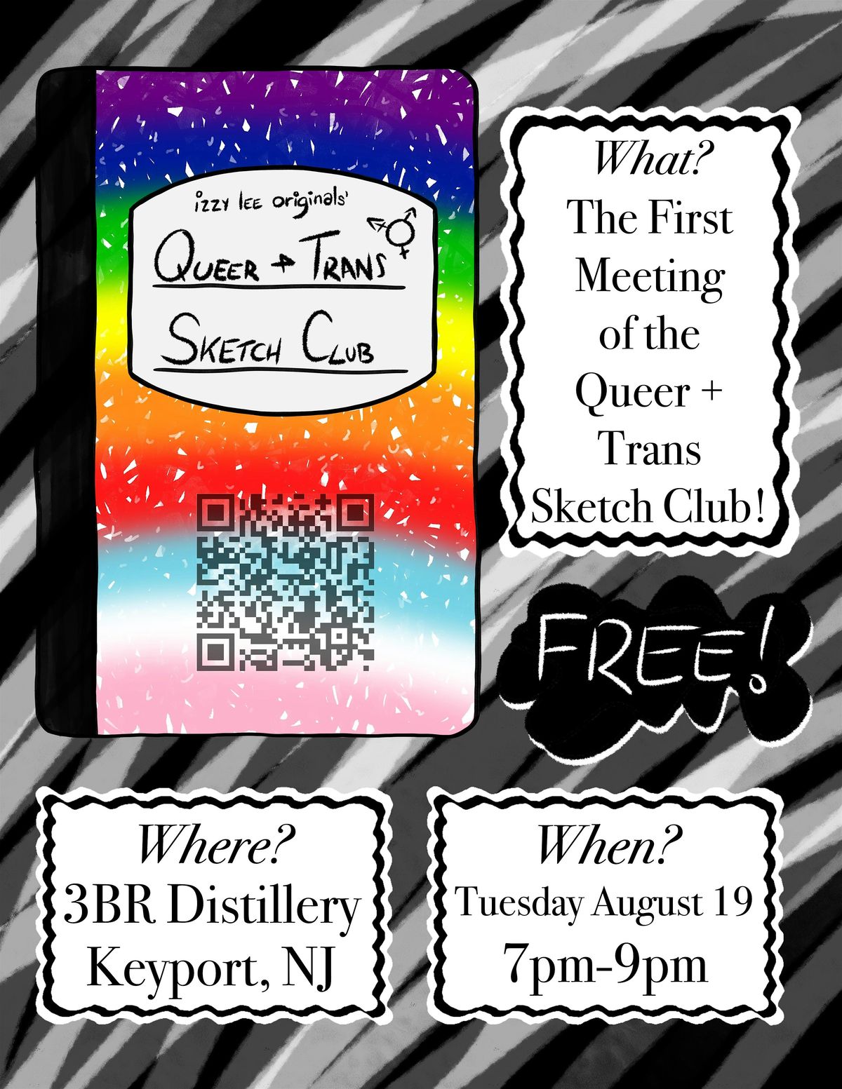 First Meetup of the Queer + Trans Sketch Club, 19 August | Event in Keyport | AllEvents