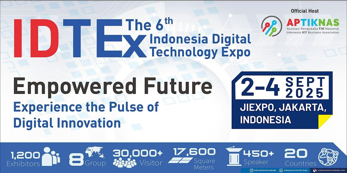 Indonesia Digital Technology Expo, 2 September | Event in Kec. Kemayoran | AllEvents
