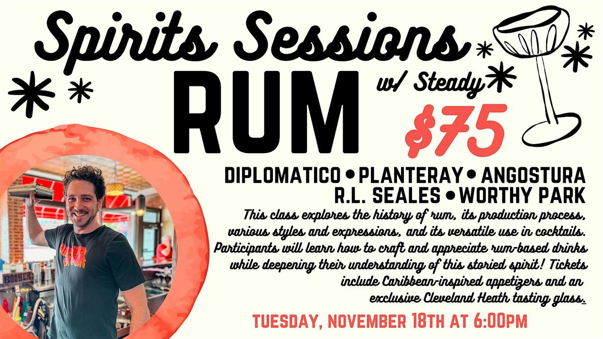 Spirits Session w/ Steady: Rum Edition, 18 November | Event in Edwardsville | AllEvents