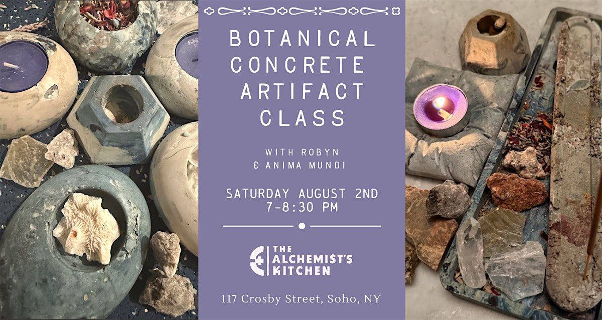 Botanical Concrete Artifact Workshop: with Robyn & Anima Mundi, 23 August | Event in New York | AllEvents