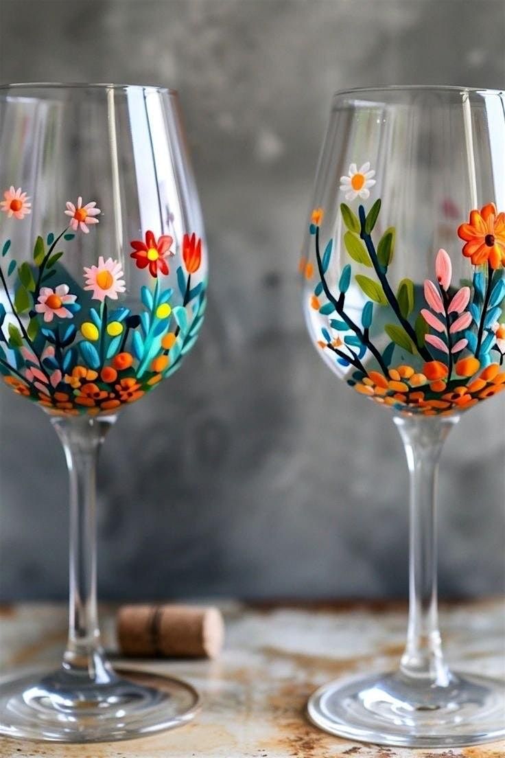 Painted Wine Glasses | Savannah Horan, instructor | Event in Gloversville | AllEvents