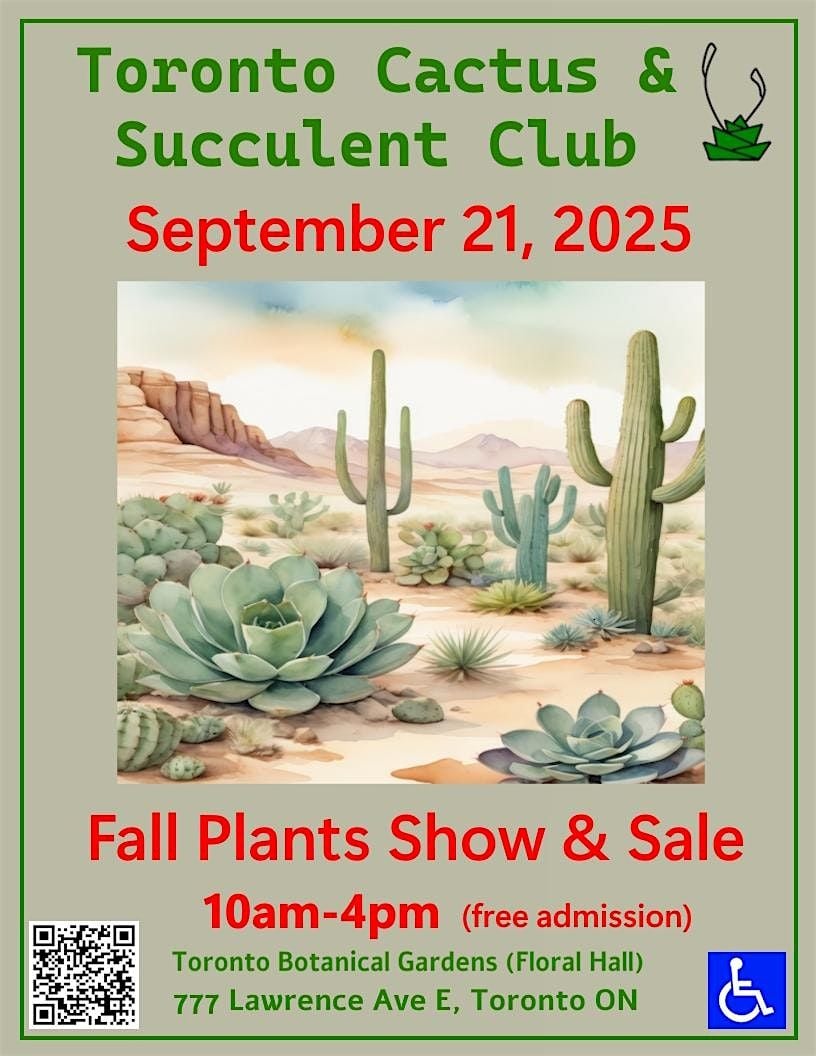 Toronto Cactus & Succulent Club Fall Plants Show and Sale, 21 September | Event in Toronto | AllEvents
