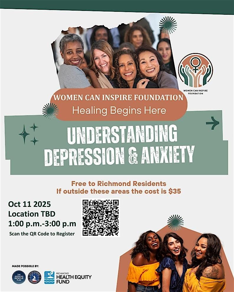 Healing Begins Here: Understanding Depression & Anxiety, 11 October | Event in Richmond | AllEvents
