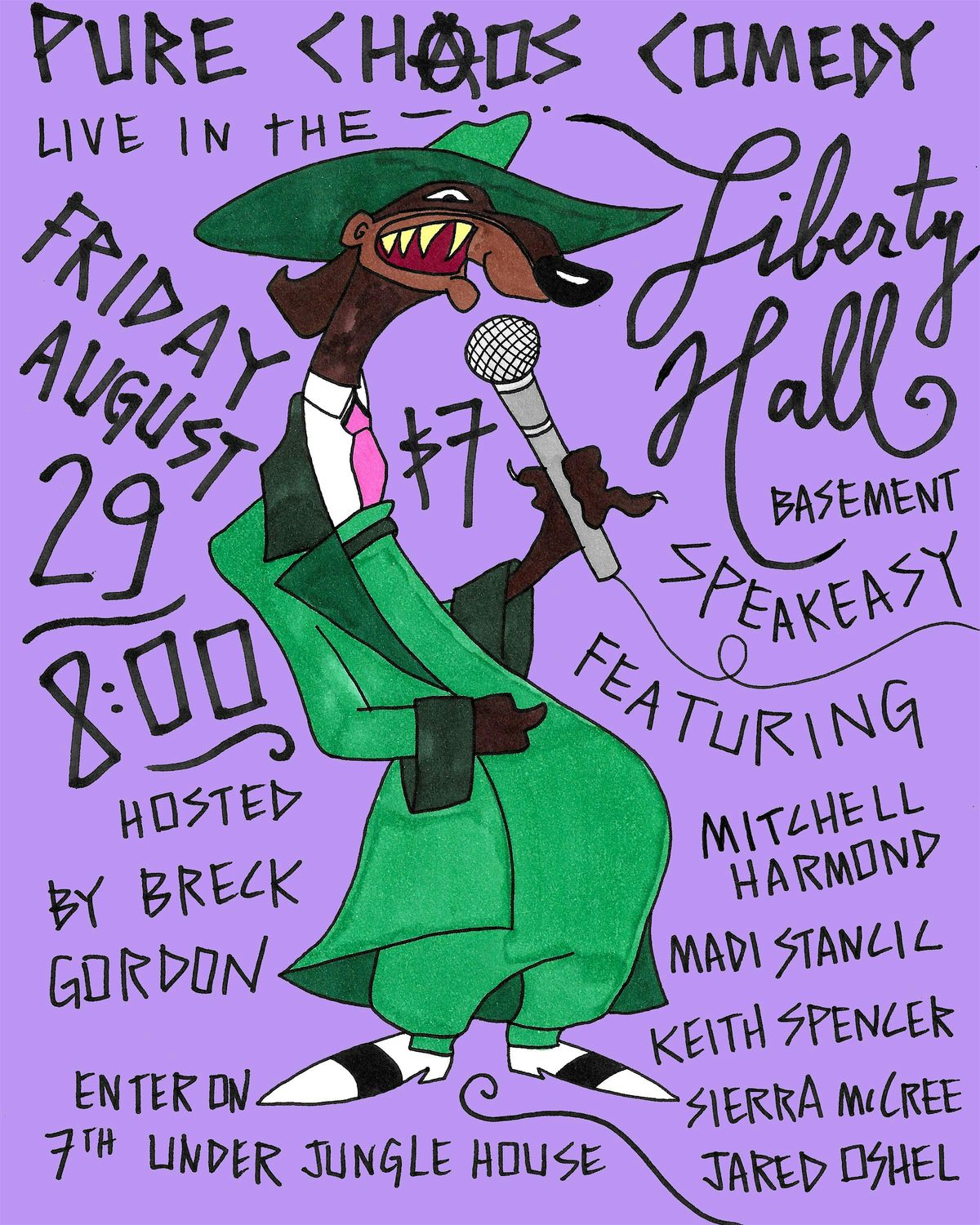 Pure Chaos Comedy at Liberty Hall, 29 August | Event in Lawrence | AllEvents