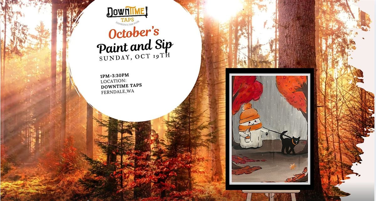 October's Paint and Sip at DownTime Taps!, 19 October | Event in Ferndale | AllEvents