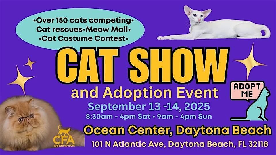 Cat Show and Adoption Event at Daytona Beach!, 13 September | Event in Daytona Beach | AllEvents