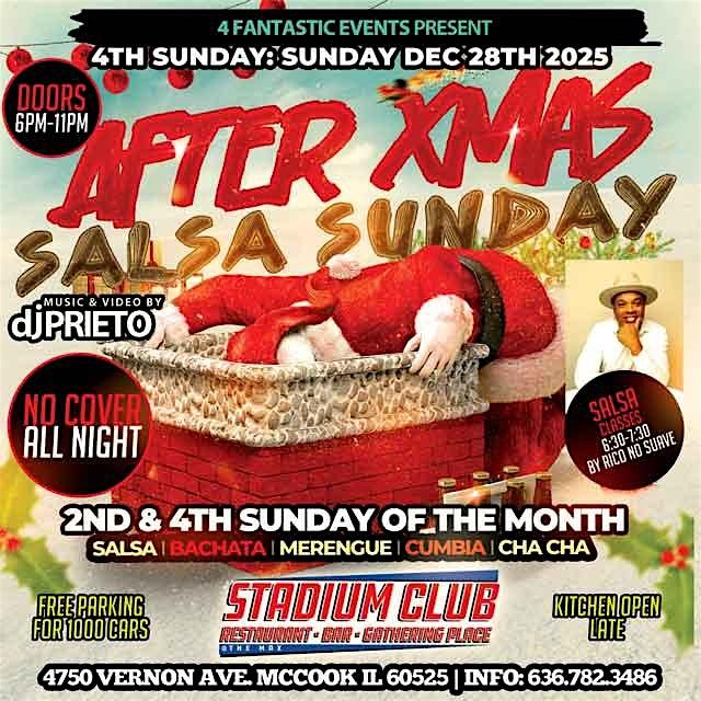 After X-Mas Salsa Sunday @ The Stadium Club, 28 December | Event in McCook | AllEvents