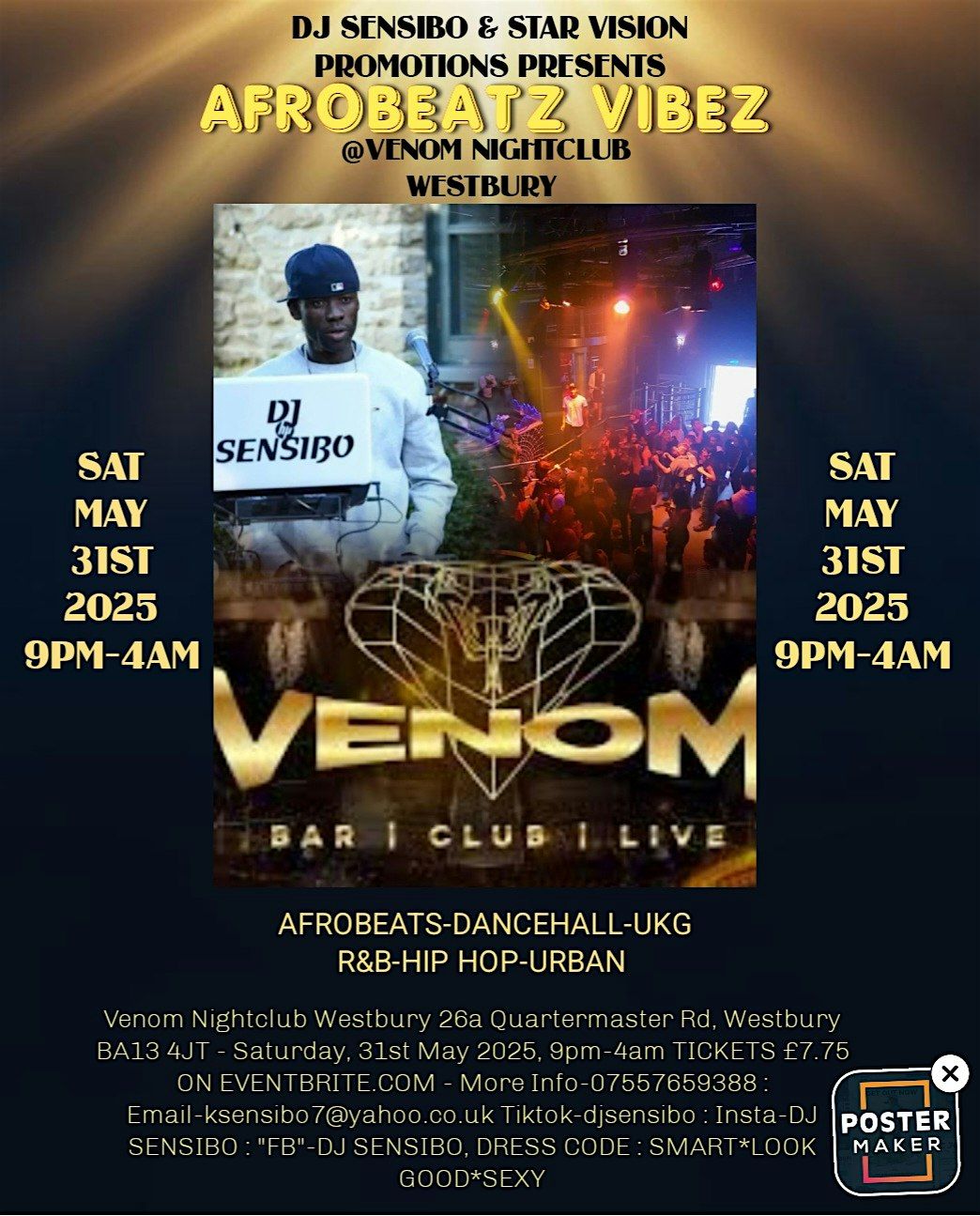 AFROBEATZ VIBEZ, 31 May | Event in Westbury Wiltshire | AllEvents