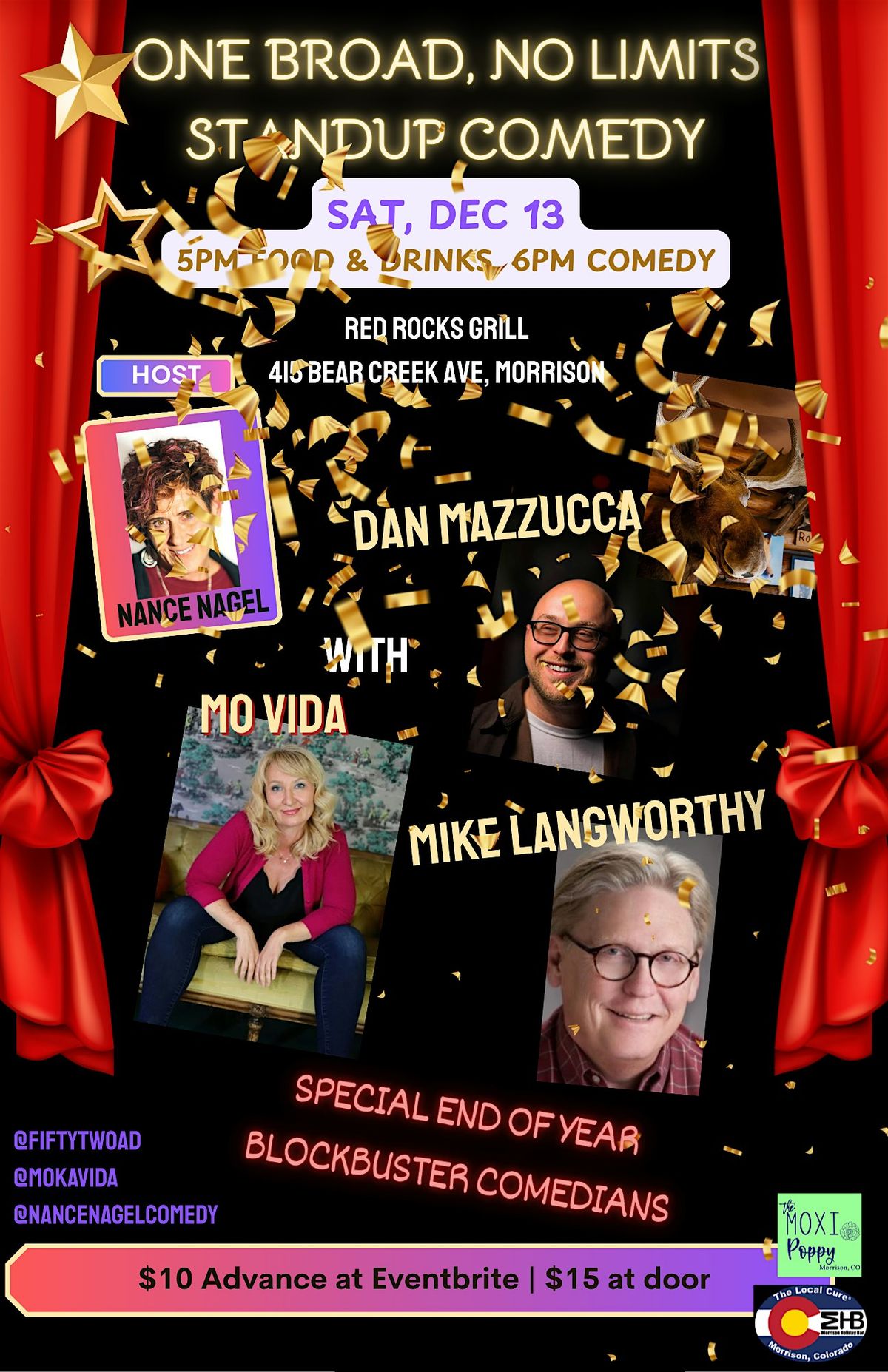 One Broad, No Limits Standup Comedy Show, 13 December | Event in Morrison | AllEvents