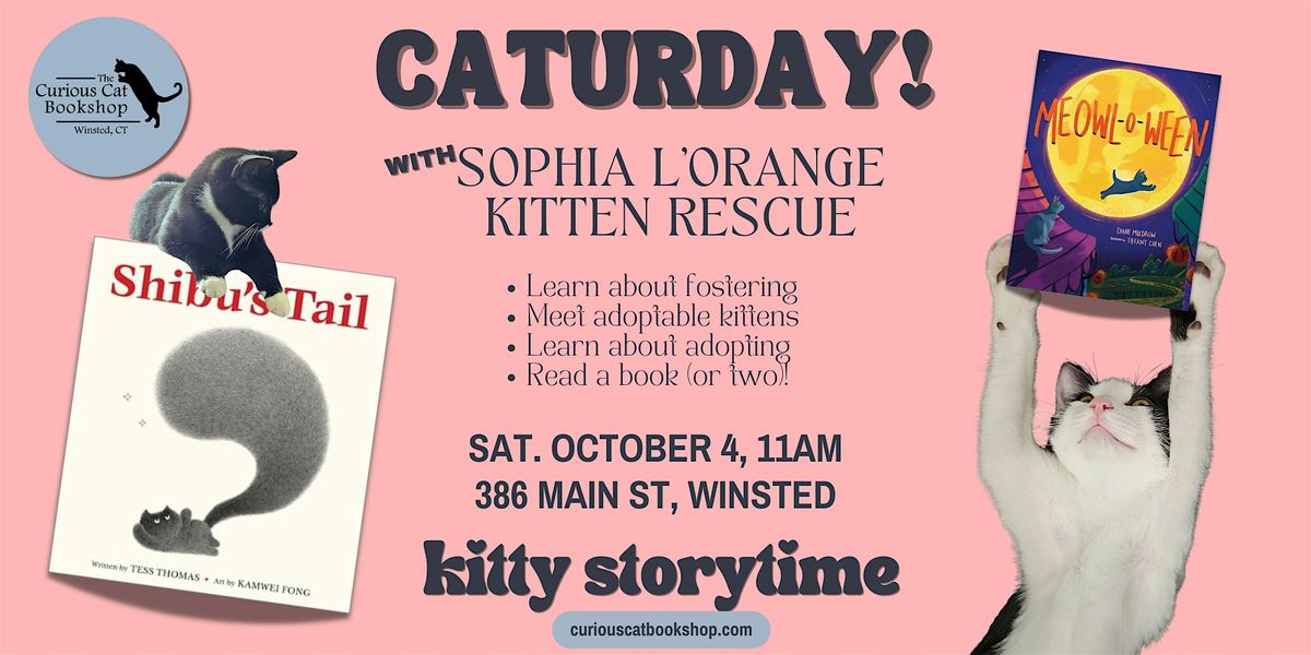 CATURDAY! Kitty Storytime with Sophia L'Orange Kitten Rescue, 4 October | Event in Winsted | AllEvents