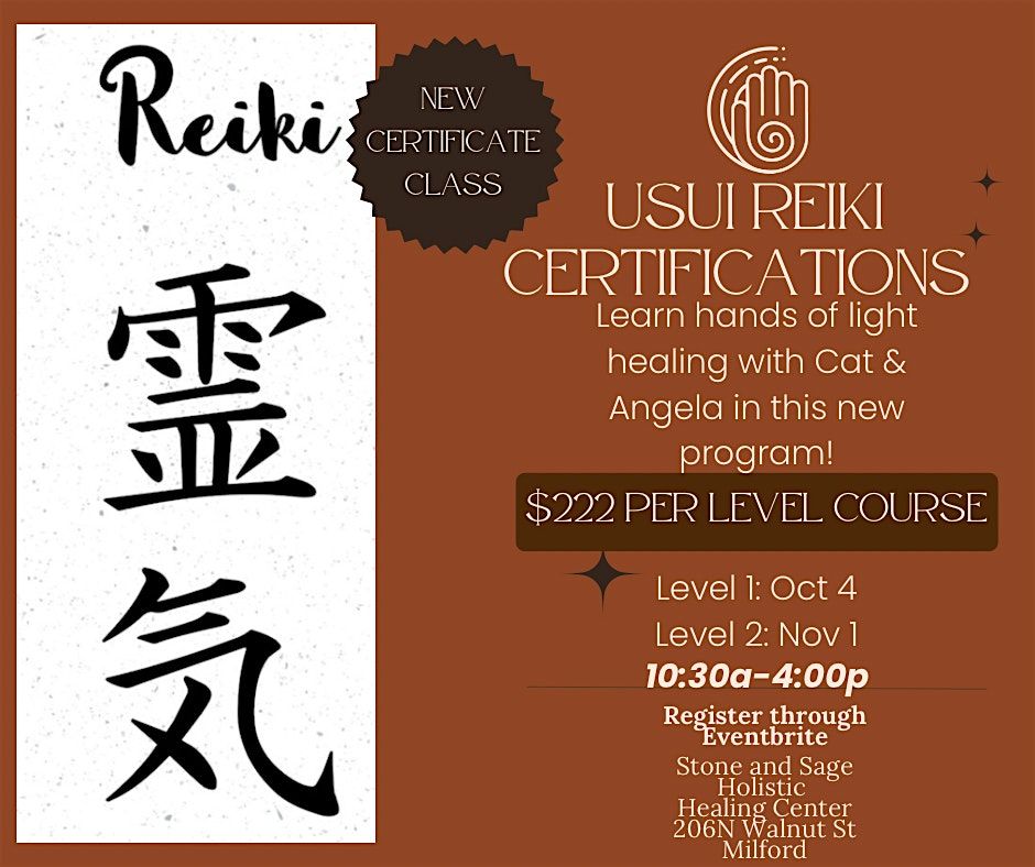 Usui Reiki Level 2 Training with Reiki Masters Cat & Miss Coexist, 1 November | Event in Milford | AllEvents