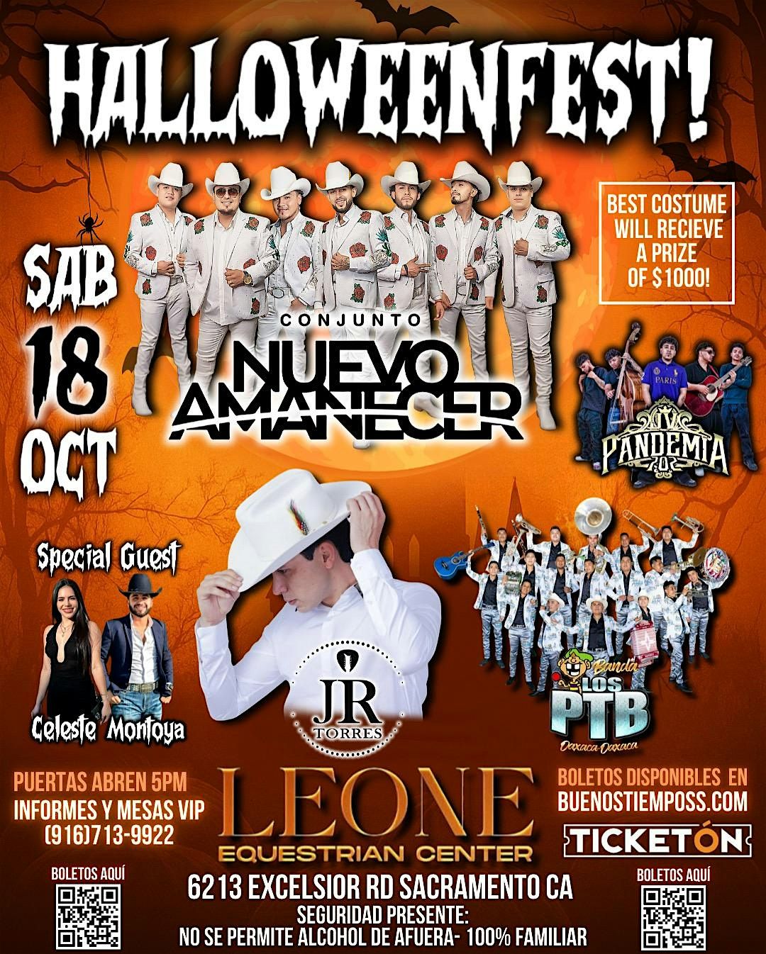 Halloween Fest - Conjunto Nuevo Amanecer - Jr Torres y Mas, 18 October | Event in Sacramento | AllEvents