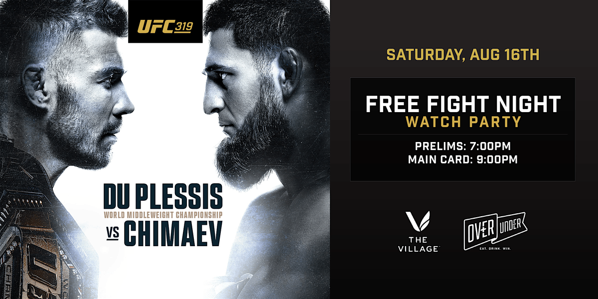 UFC 319 Watch Party at Over Under, 16 August | Event in Dallas | AllEvents