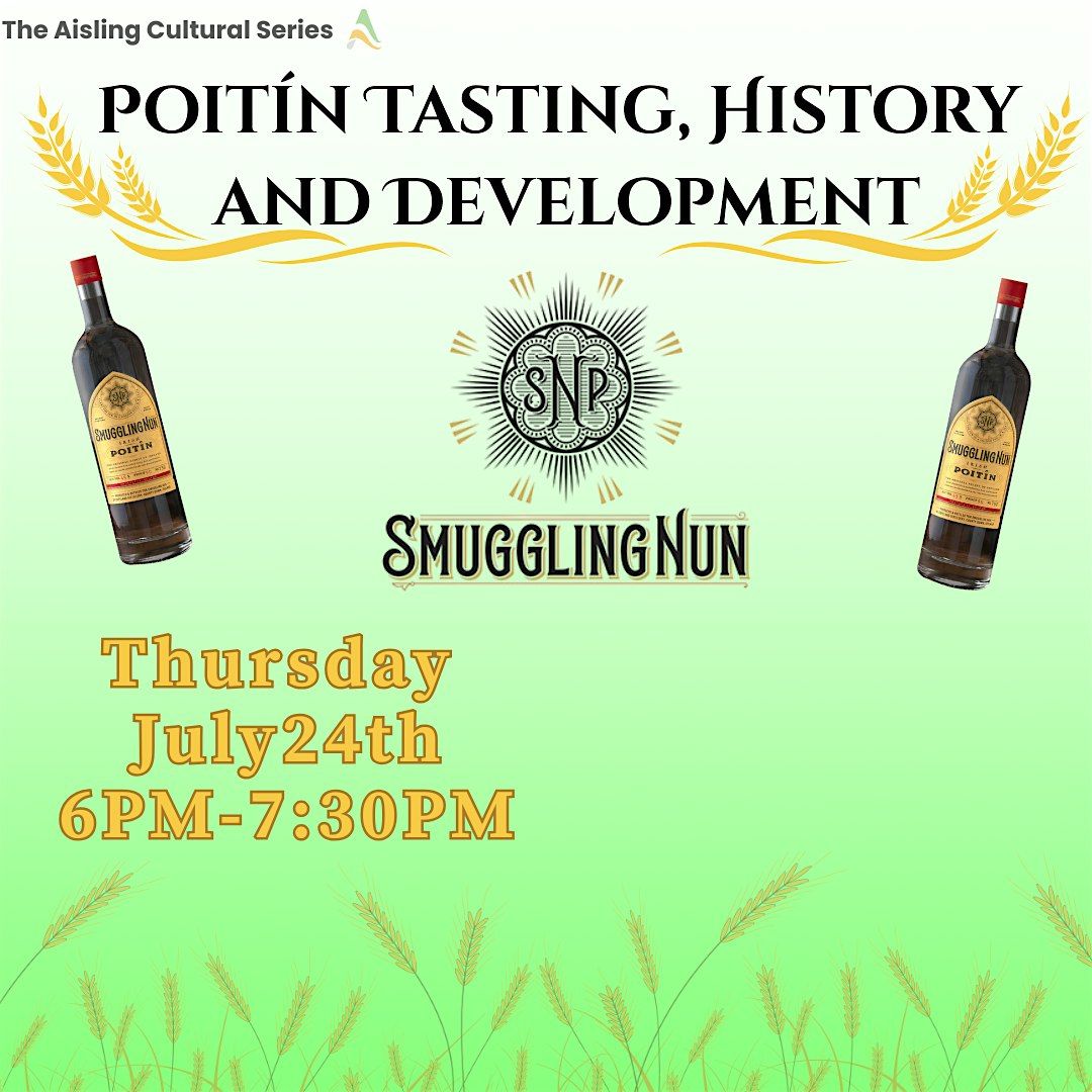 Poitín Tasting, History  and Development with The Smuggling Nun, 24 July | Event in Yonkers | AllEvents