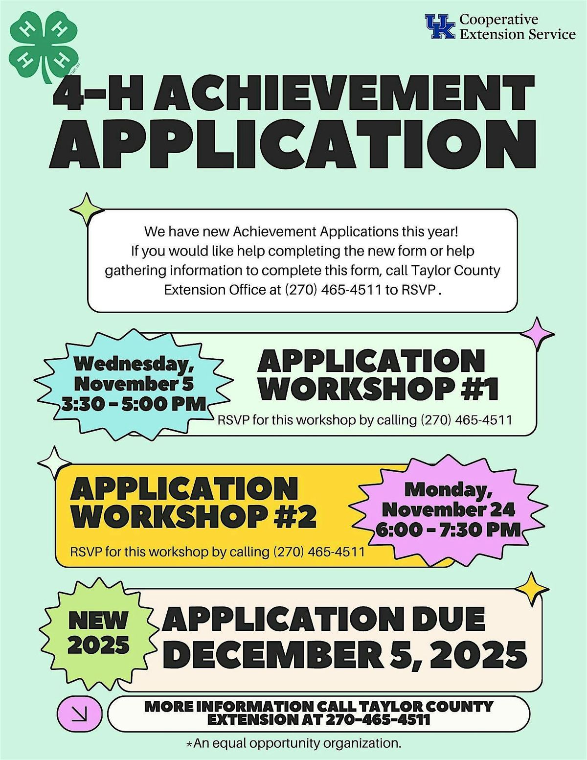 Achievement Application Workshop #2, 24 November | Event in Campbellsville | AllEvents