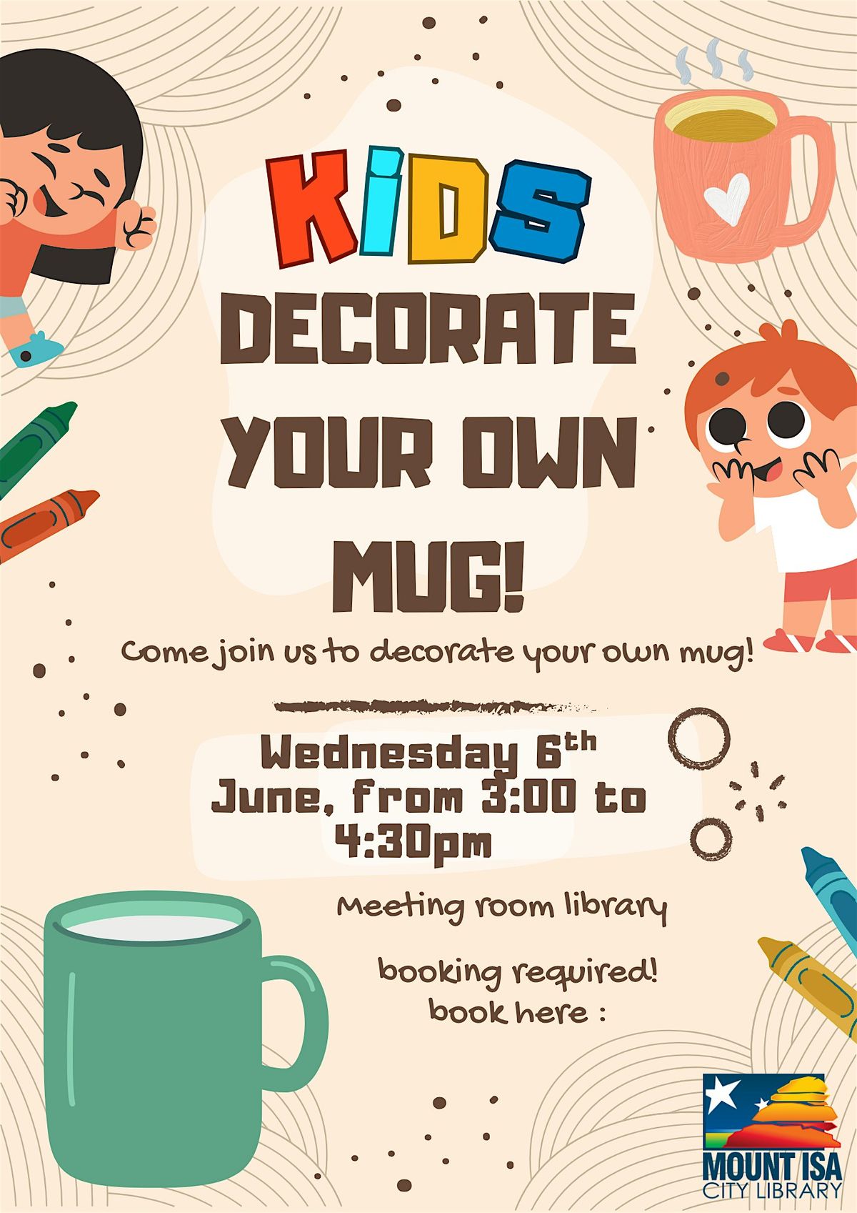 Decorate your own mug! - (week 2 school holidays), 9 July | Event in Miles End | AllEvents