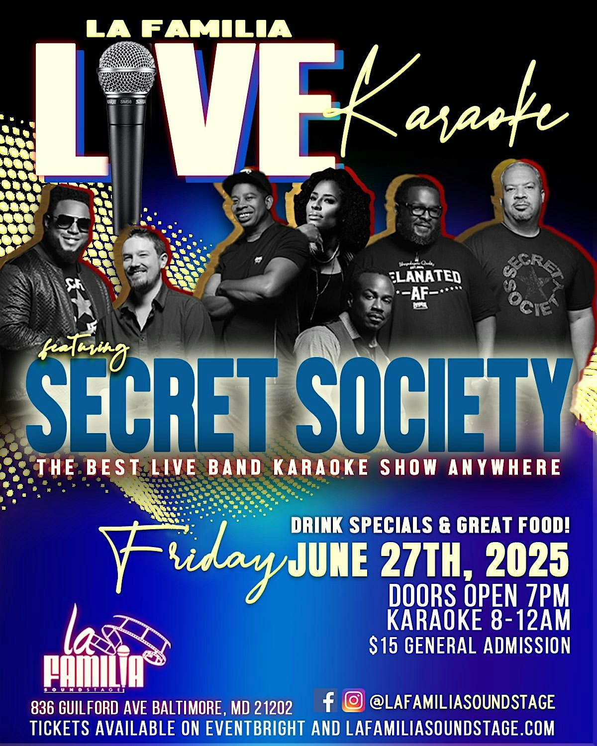 La Familia LIVE Karaoke w/ Secret Society, 27 June | Event in Baltimore | AllEvents