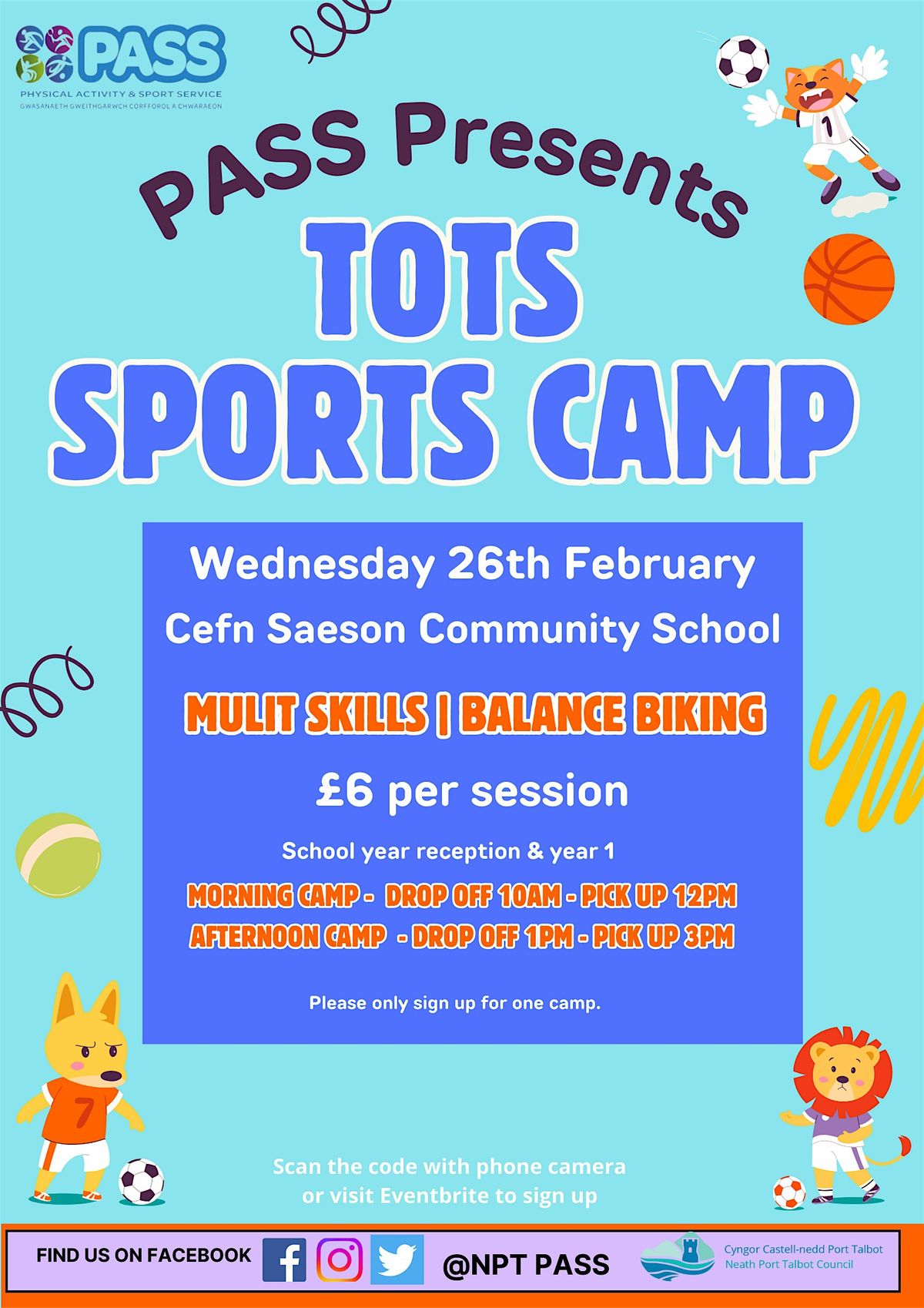 Tots October Half Term Camp, 29 October | Event in Neath | AllEvents