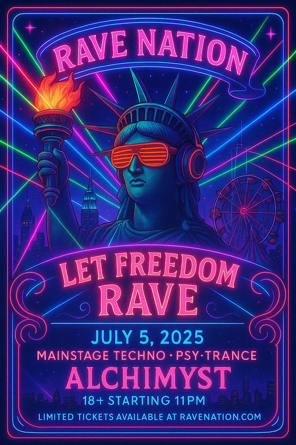 Rave Nation - Let Freedom Rave, 5 July | Event in Brooklyn | AllEvents