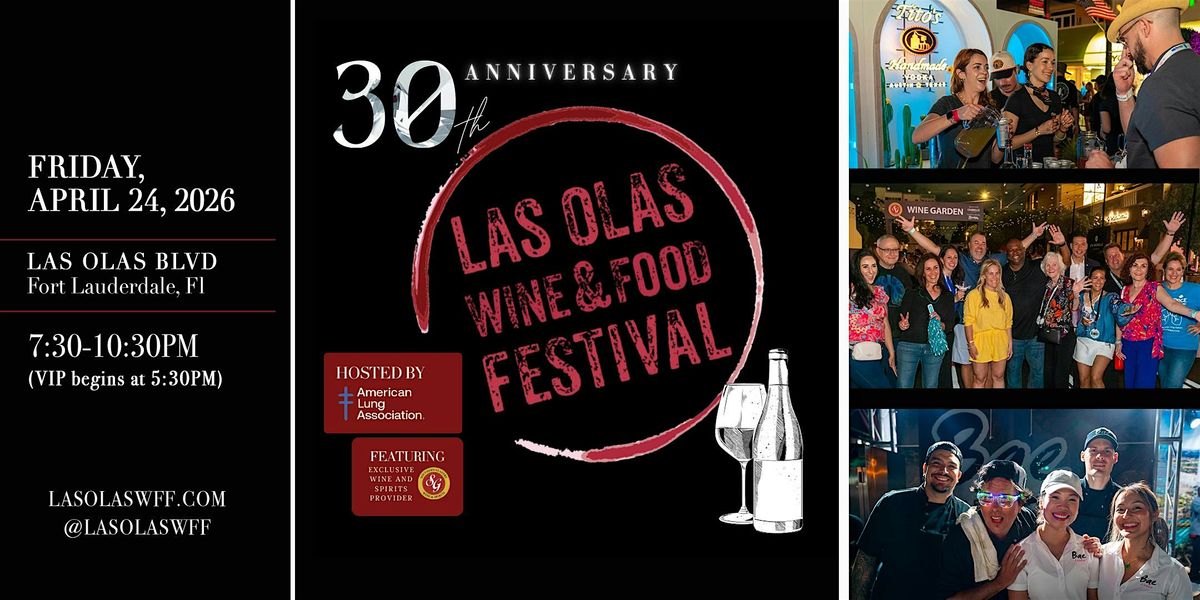 Las Olas Wine and Food Festival 2026, 24 April | Event in Fort Lauderdale | AllEvents