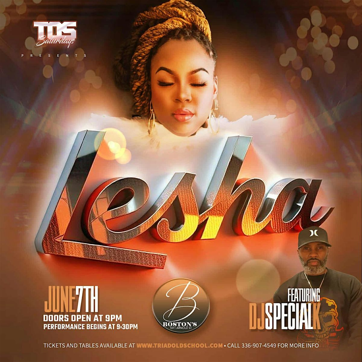TOS SATURDAYS WITH  LESHA, 7 June | Event in Greensboro | AllEvents
