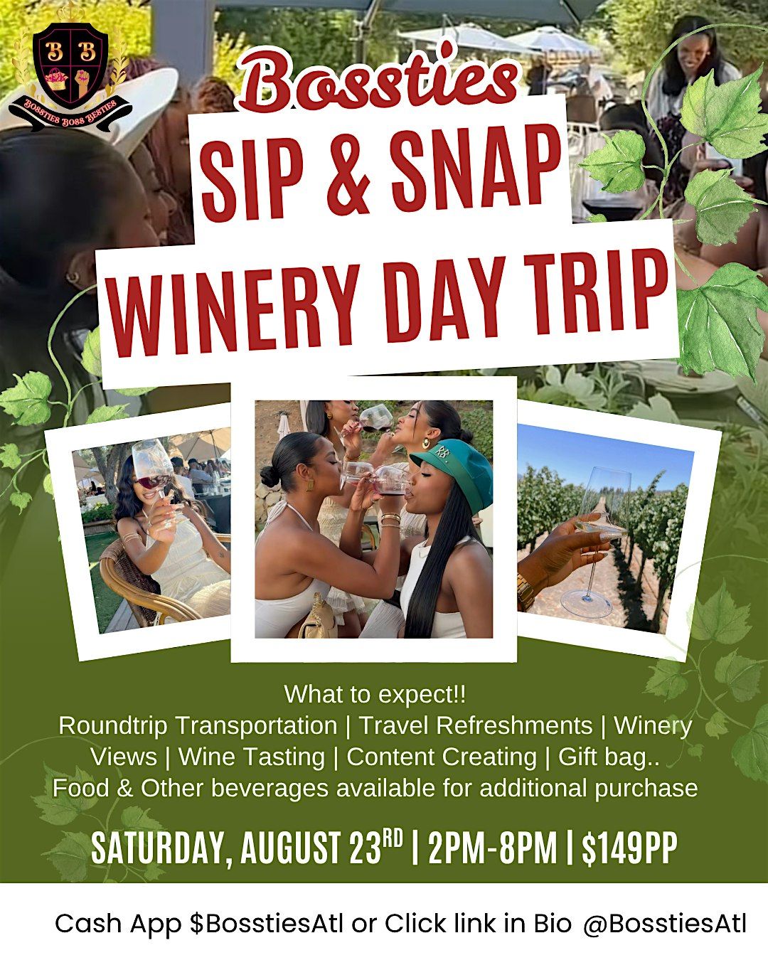 Sip & Snap: A Luxe Winery Day Trip, 23 August | AllEvents