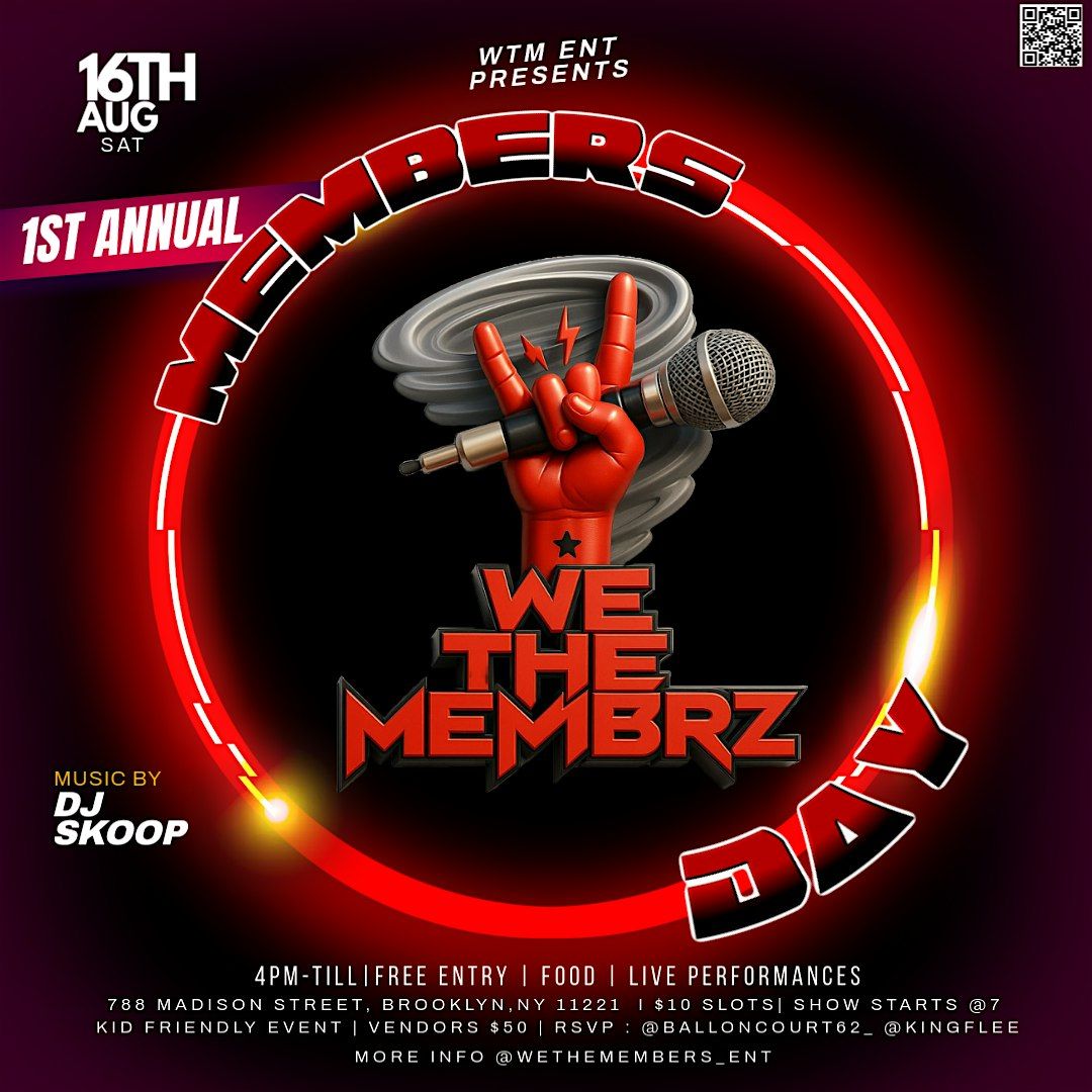 WTM ENT PRESENTS : MEMBERS DAY 2025, 16 August | Event in Brooklyn | AllEvents