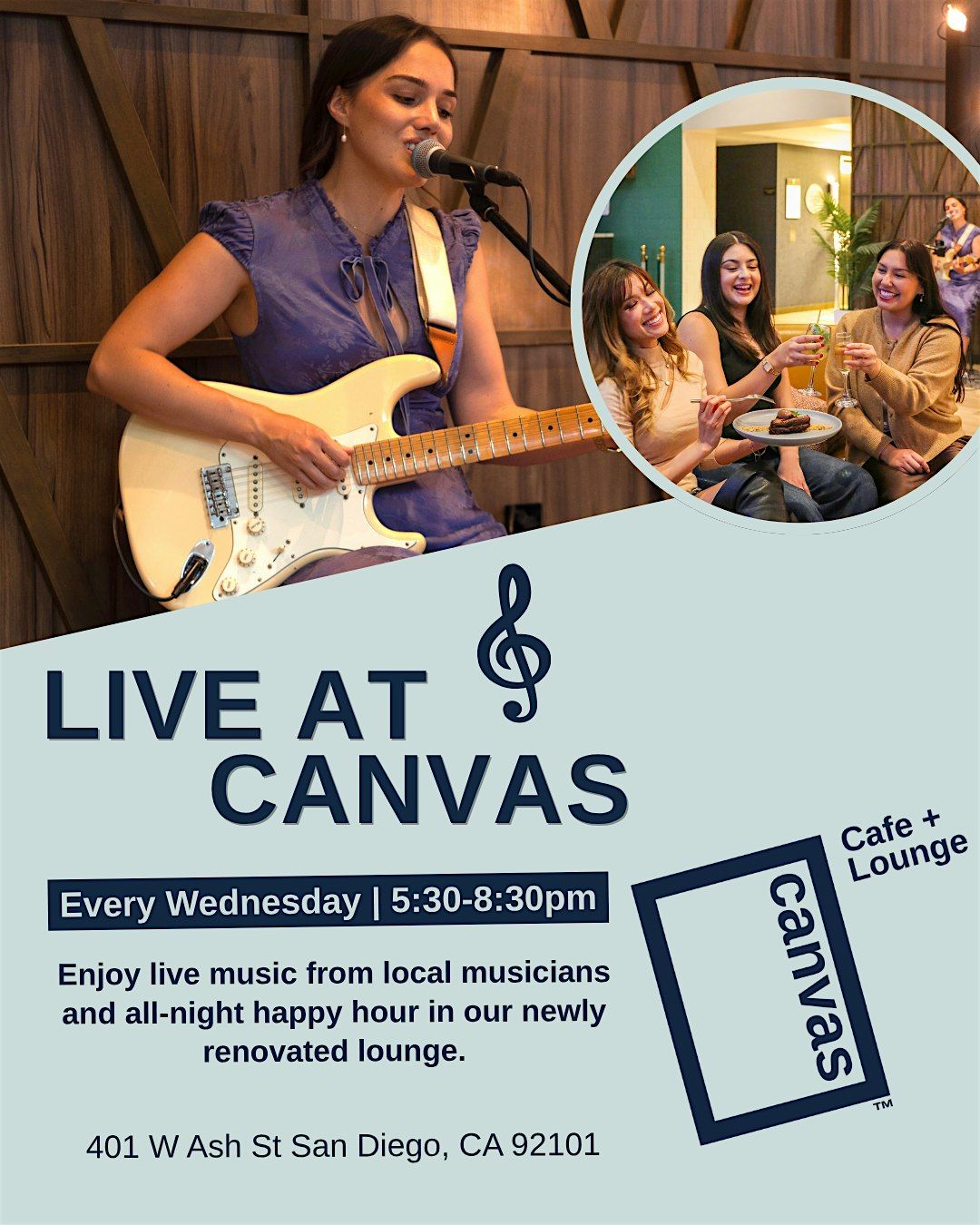 LIVE AT CANVAS - Weekly Wednesday Music & All-Night Happy Hour at Canvas | Event in San Diego | AllEvents