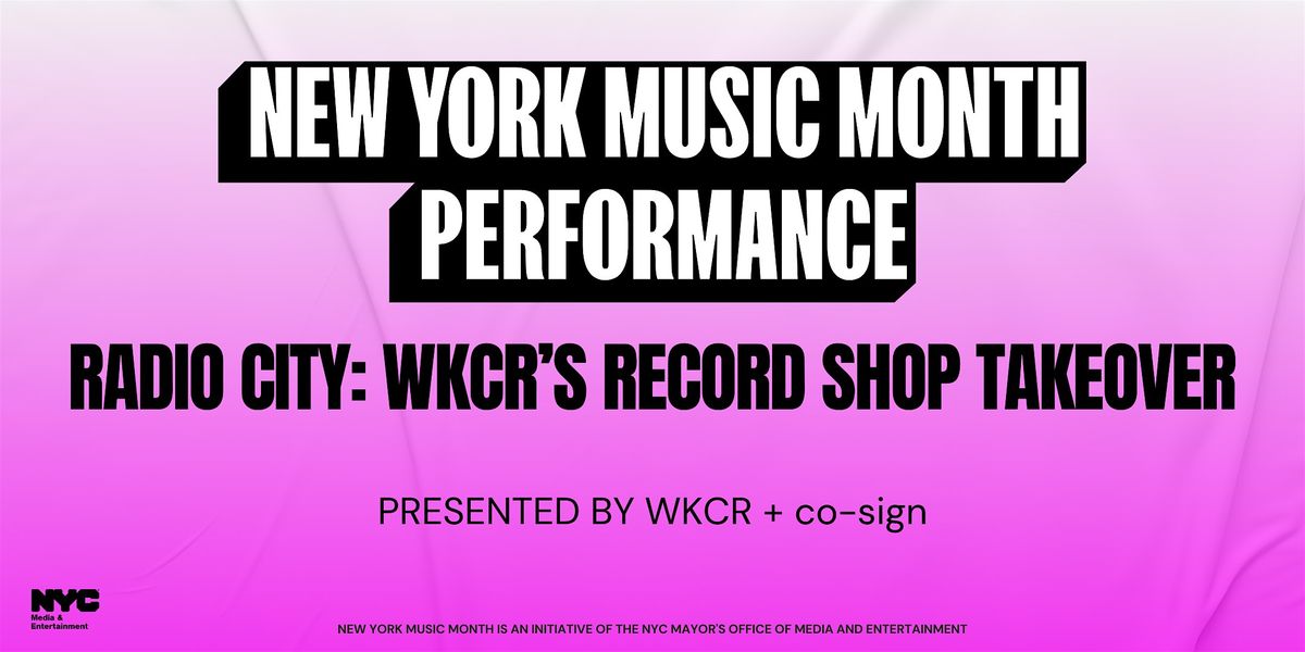 Radio City: WKCR's Record Shop Takeover, 14 June | Event in Brooklyn | AllEvents