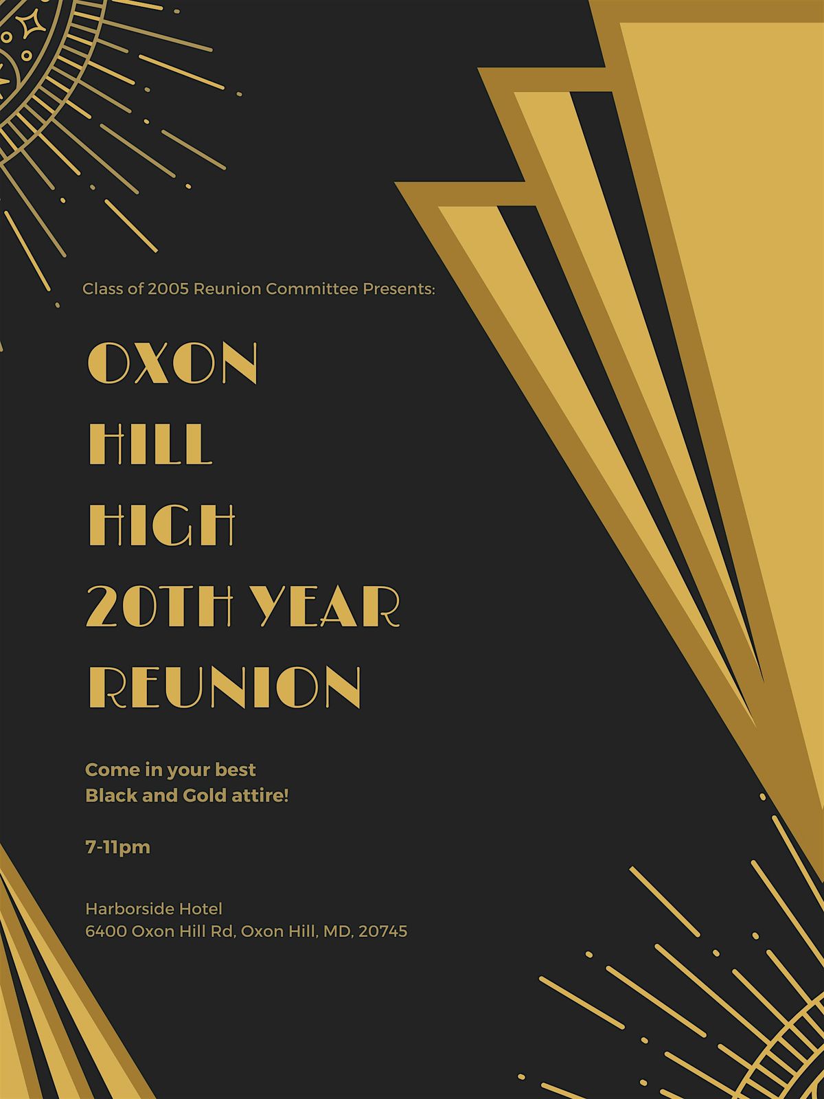 Oxon Hill High School Class of 2005 20th Year Reunion *Blk and Gld Edition*, 4 October | Event in Oxon Hill