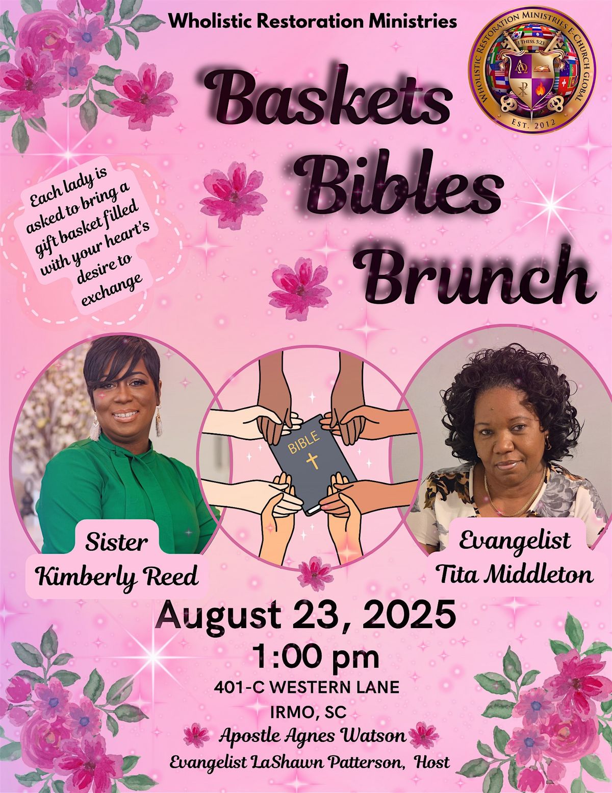 Baskets Bibles Brunch, 23 August | Event in Irmo | AllEvents