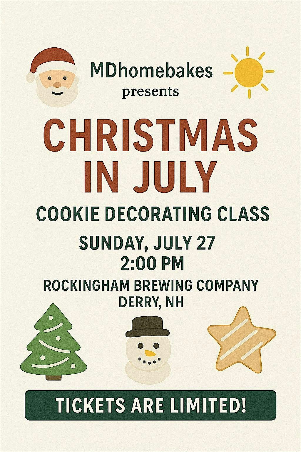 Christmas in July Cookie Decorating Class, 27 July | Event in Derry | AllEvents