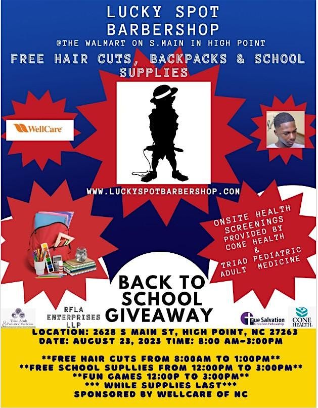 Back to School Giveaway, 23 August | Event in High Point | AllEvents