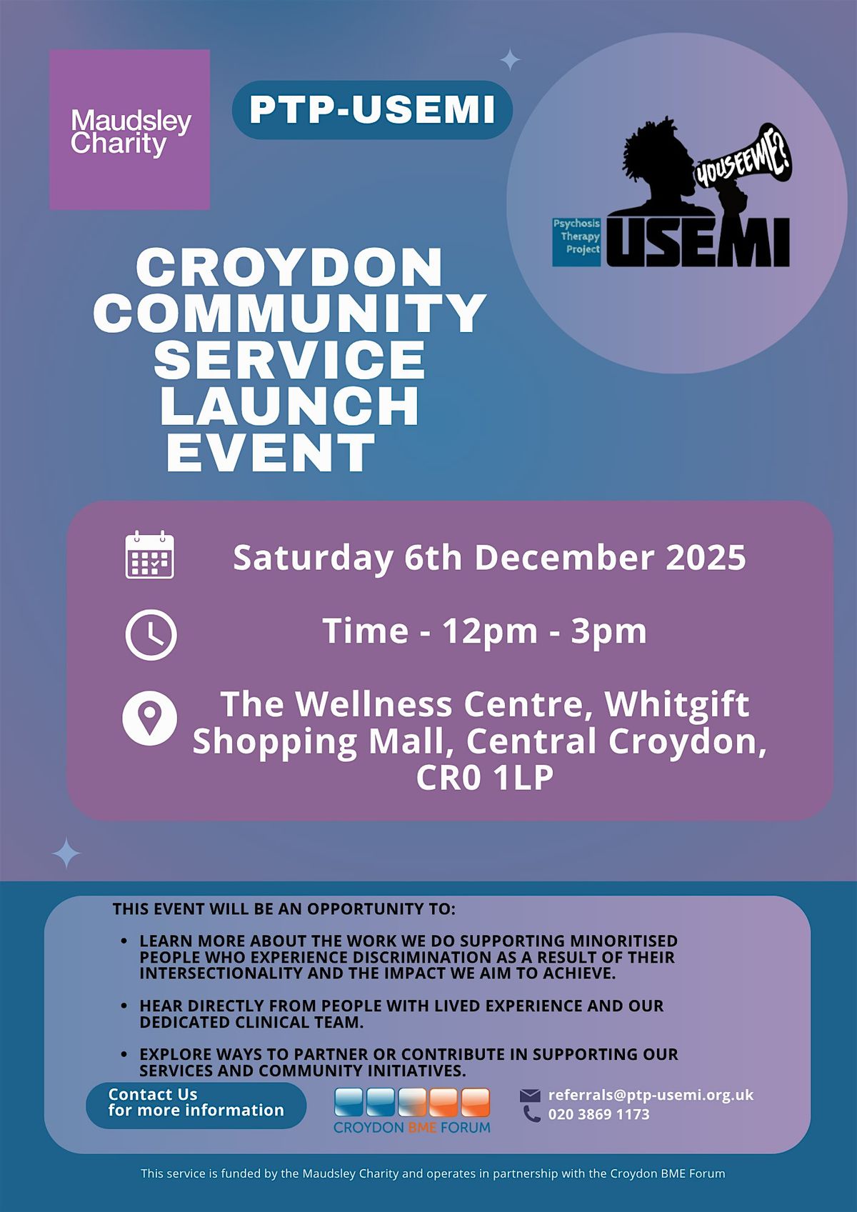 Croydon Community Service Launch Event, 6 December | Event in Croydon | AllEvents