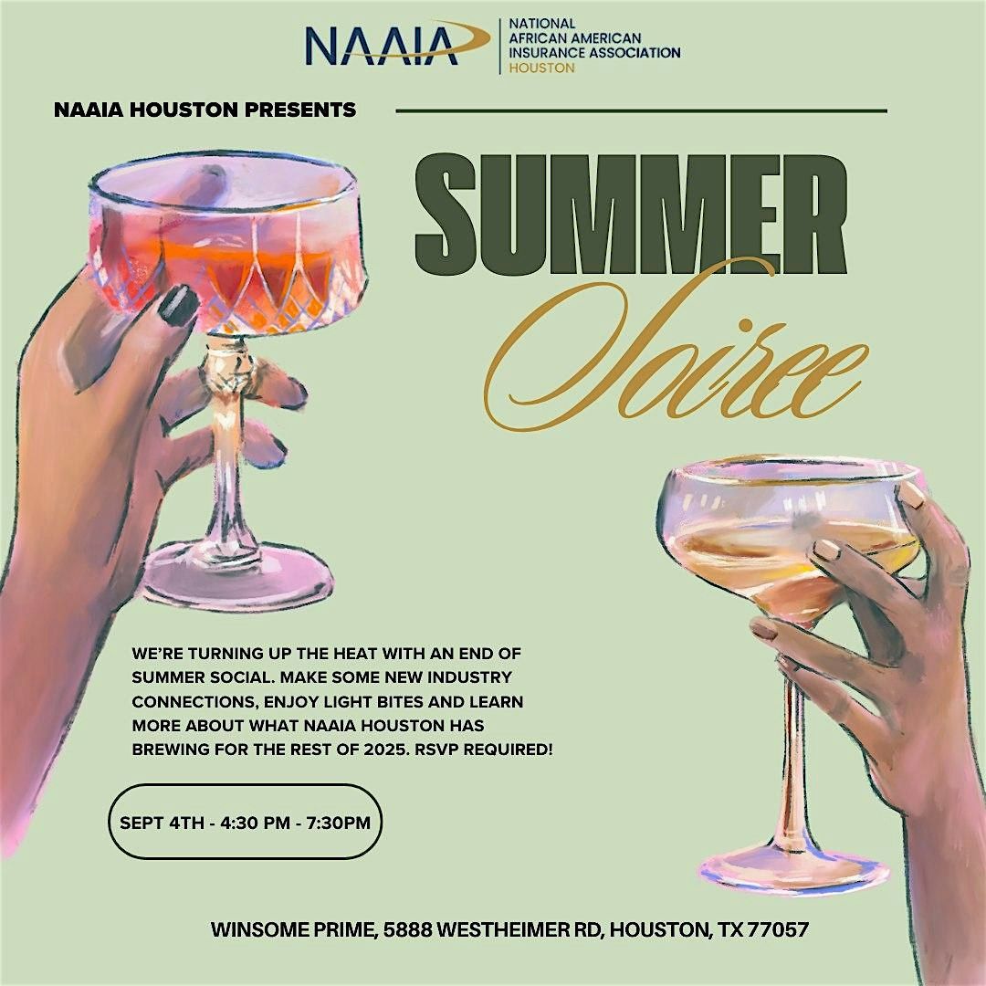 NAAIA Houston's: Summer Soiree, 4 September | Event in Houston | AllEvents