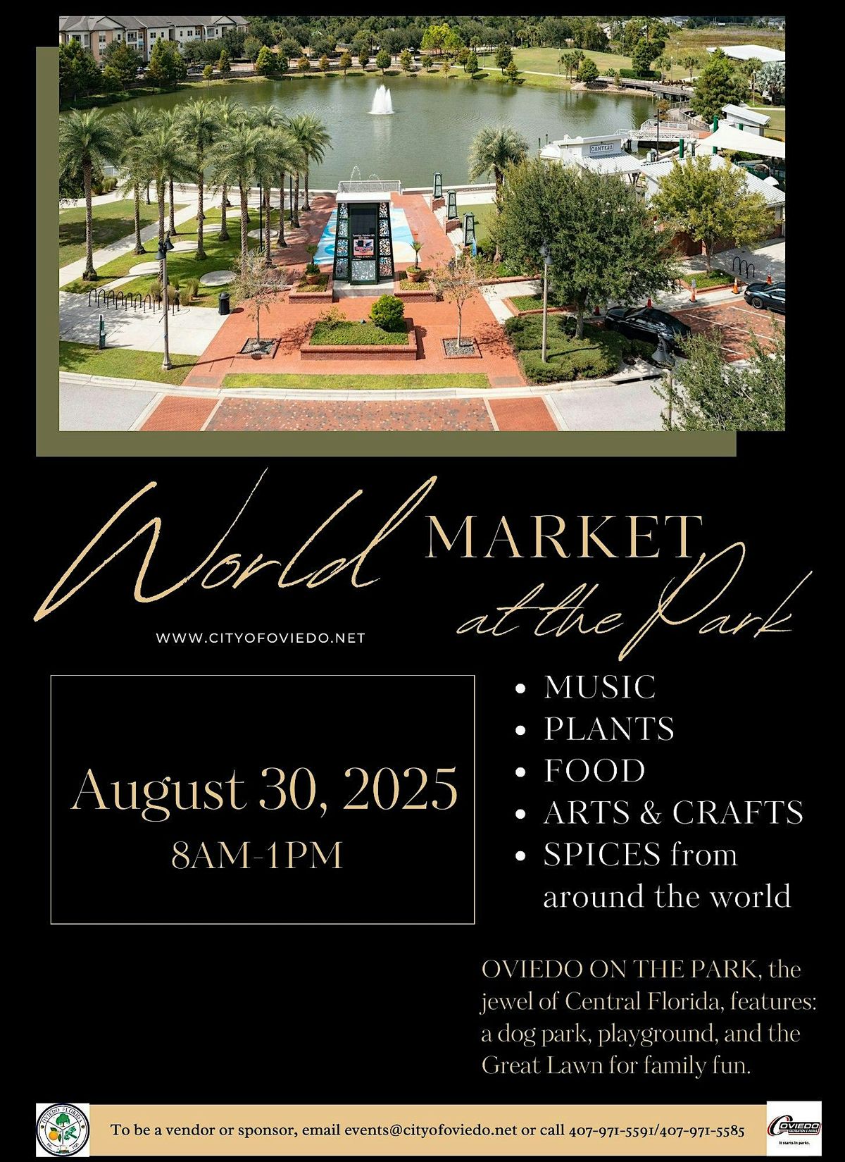 August 2025 World Market at the Park, 30 August | Event in Oviedo | AllEvents