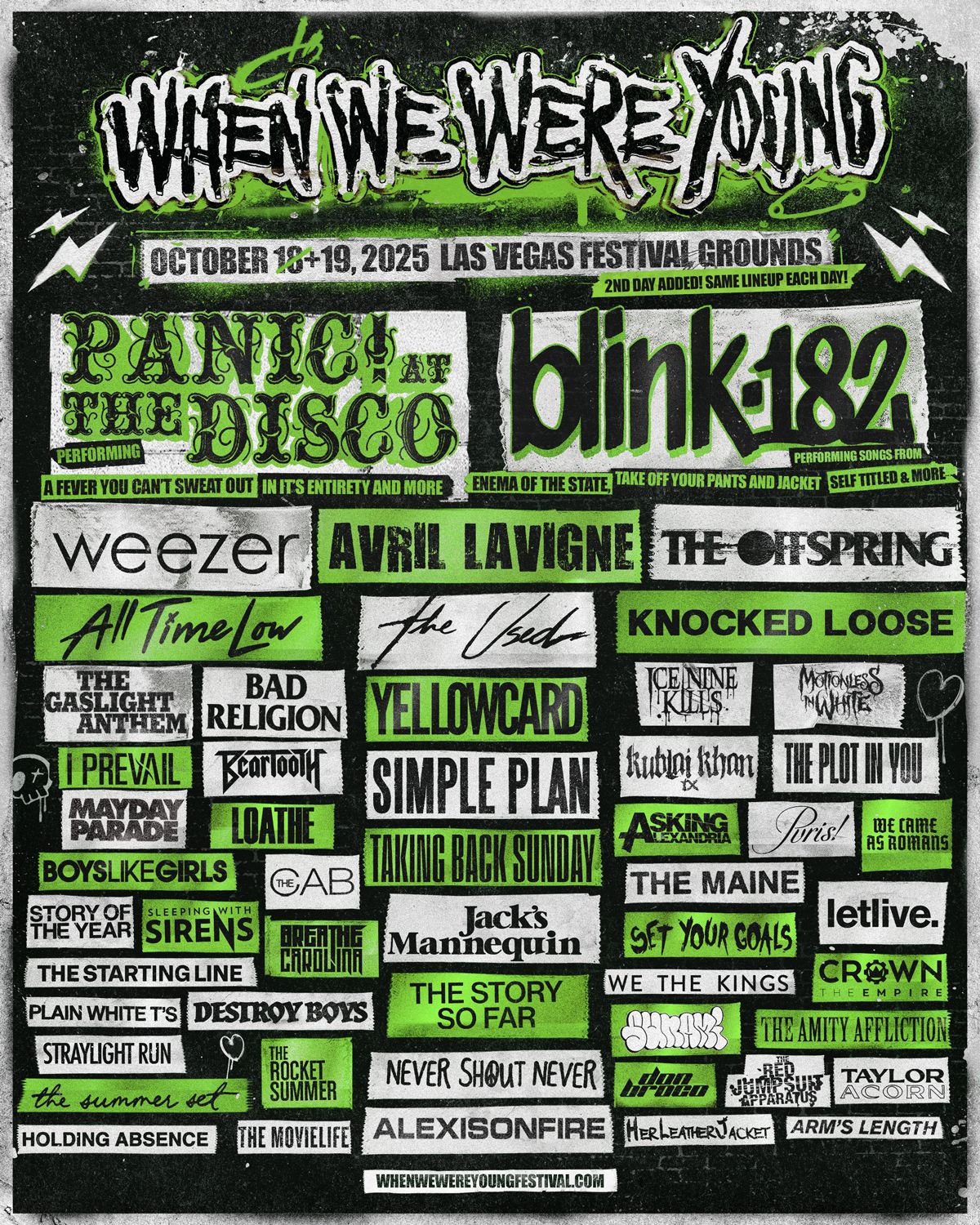 2025 When We Were Young Festival - 2 Day Pass at Las Vegas Festival Grounds, 18 October | Event in Las Vegas