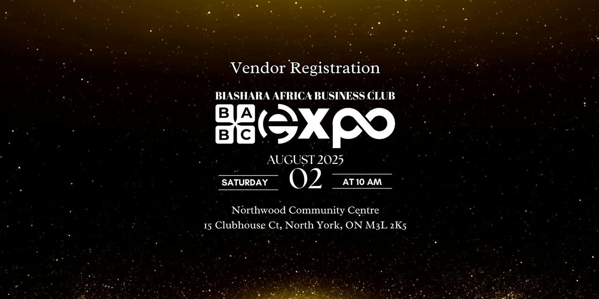 Vendor Registration – BABC Expo 2025, 2 August | Event in Toronto | AllEvents