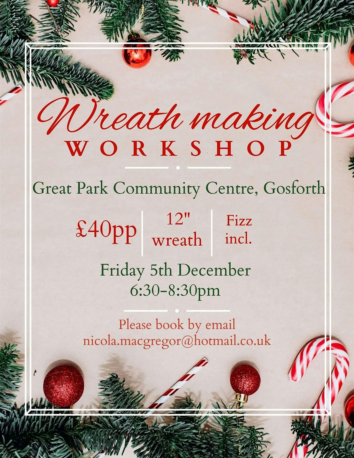 Wreath Making Workshop, 5 December | Event in Newcastle upon Tyne | AllEvents