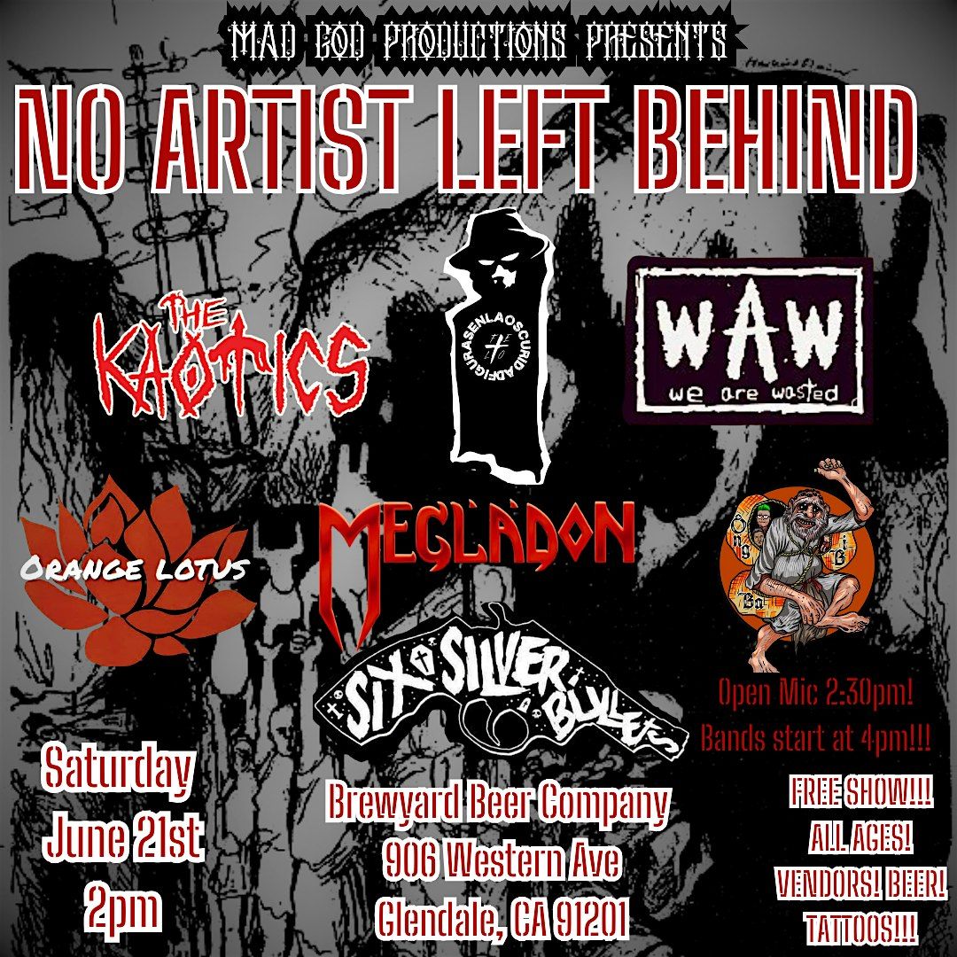 2nd Annual NO ARTIST LEFT BEHIND, 21 June | Event in Glendale | AllEvents