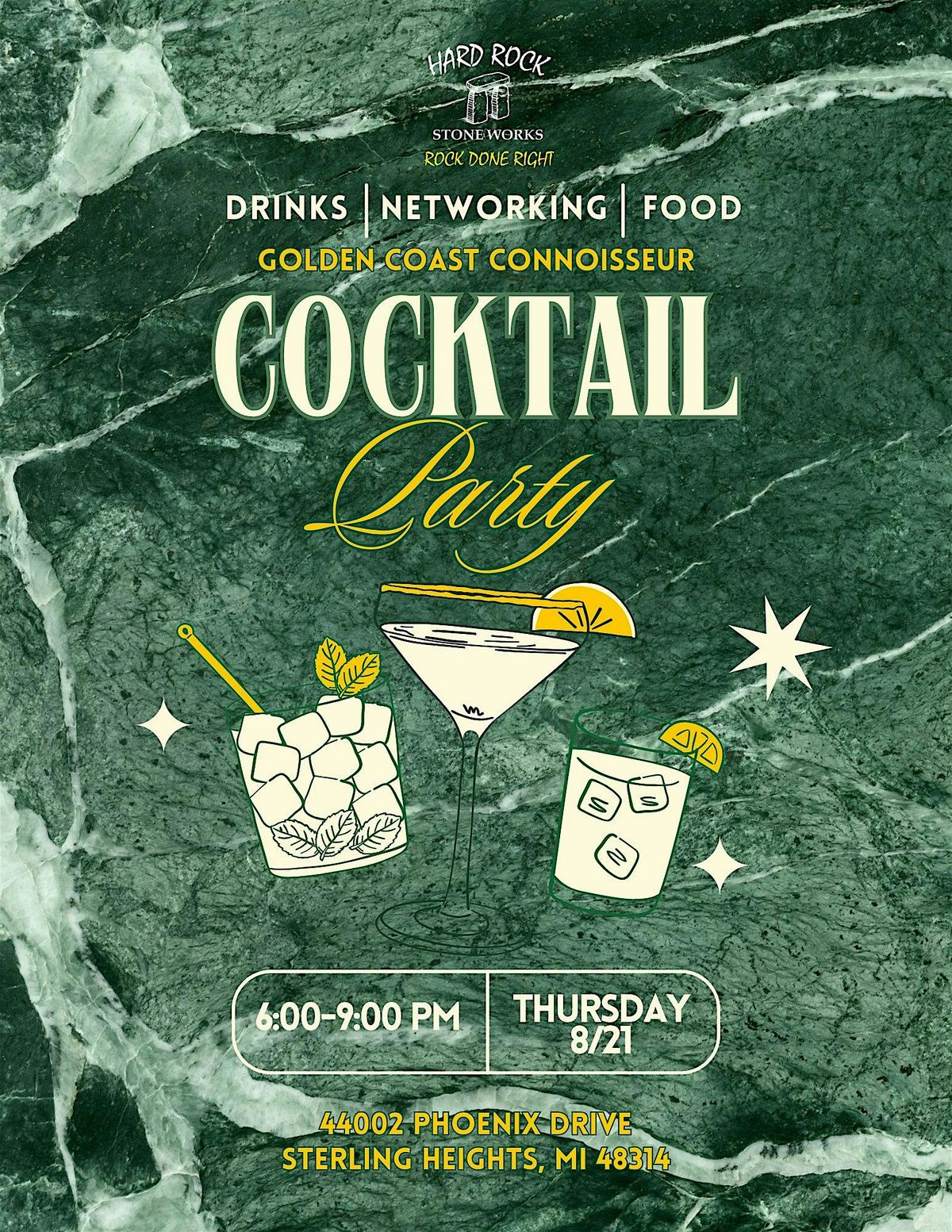 Golden Coast Connoisseur Networking Event, 21 August | Event in Sterling Heights | AllEvents
