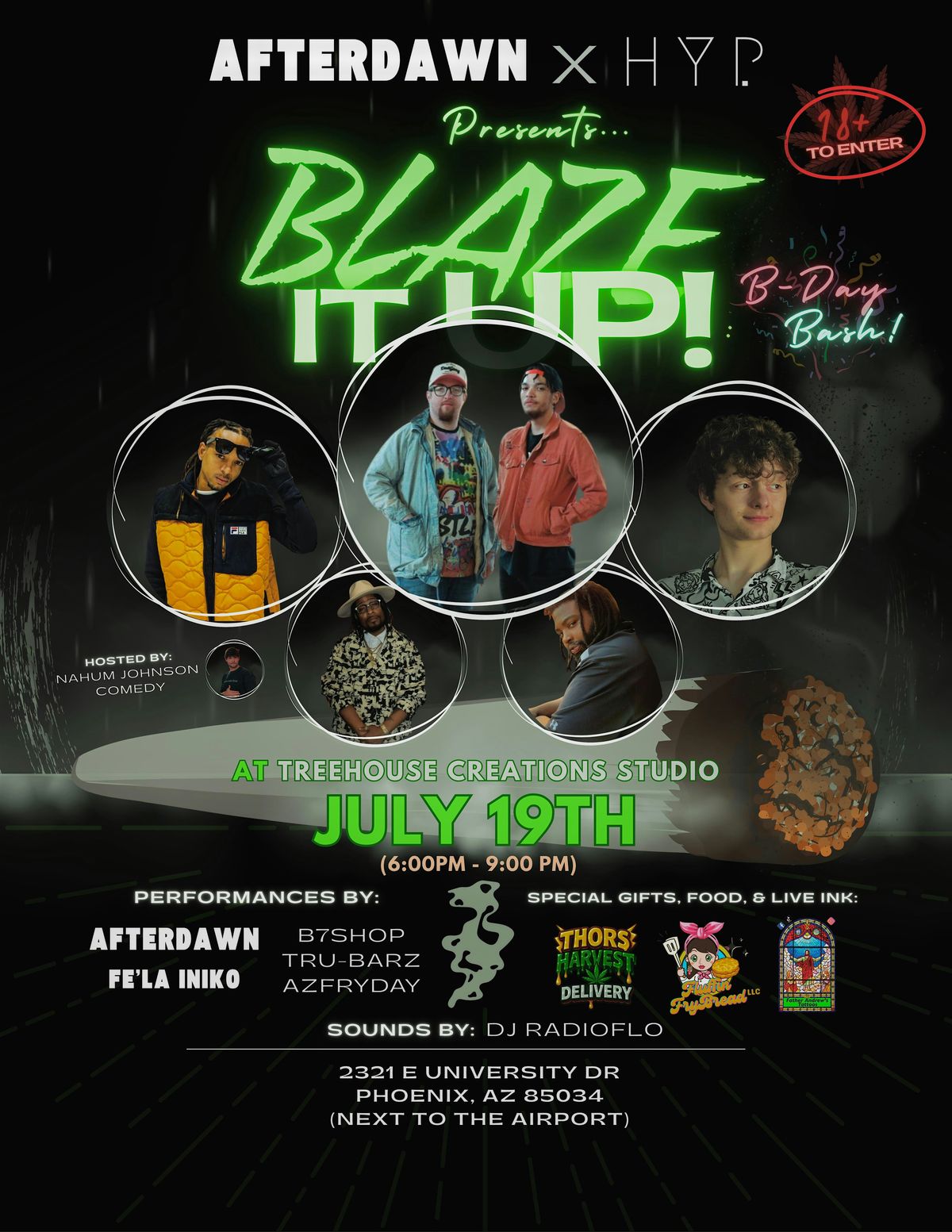 AfterDawn X HYP: Blaze It Up B-Day Bash, 19 July | Event in Phoenix | AllEvents