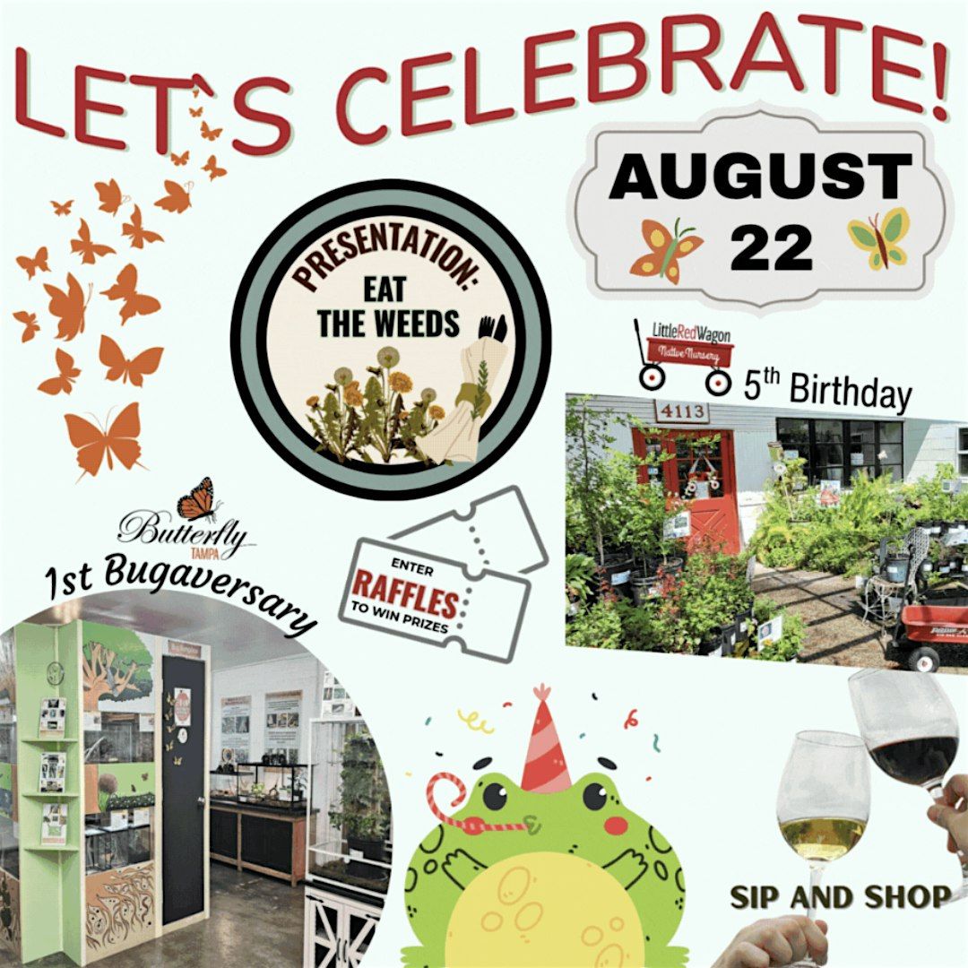 Butterfly Tampa's 1st BUG-AVERSARY!, 22 August | Event in Tampa | AllEvents