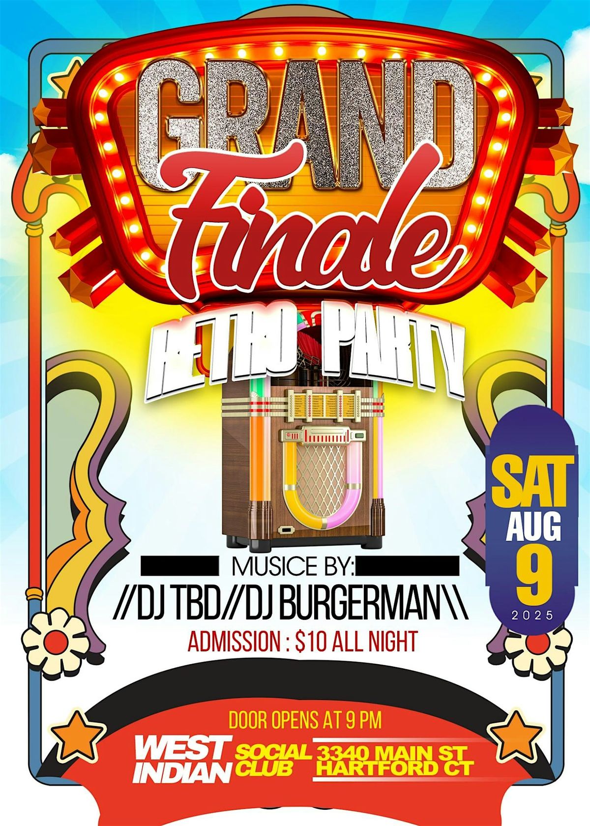 RETRO PARTY - Grand Finale - Celebration Week (#CW2025), 9 August | Event in Hartford | AllEvents
