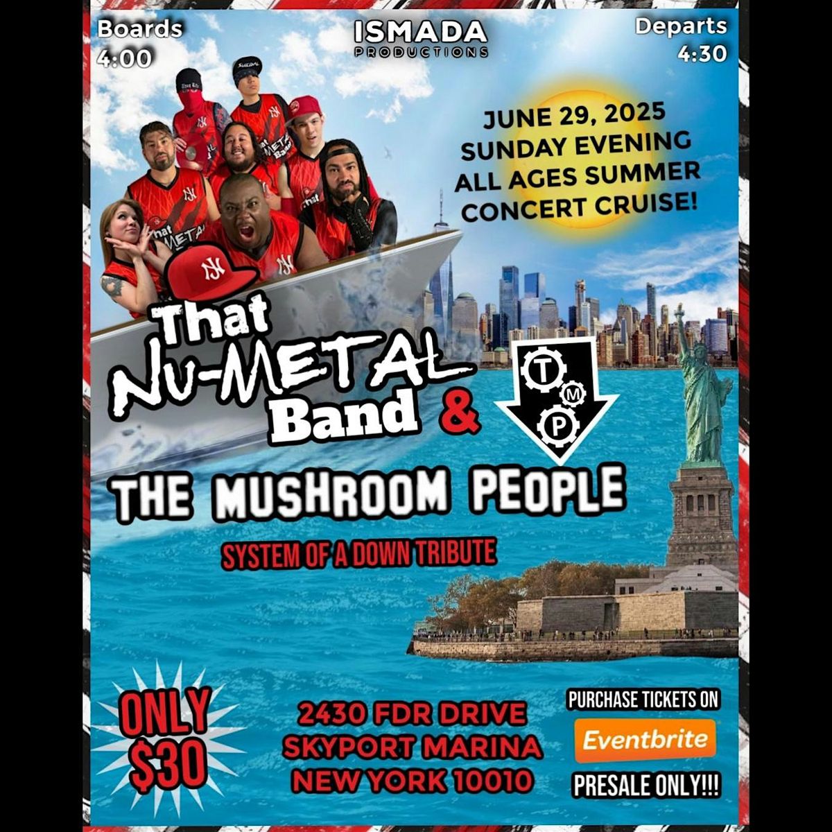 Nu metal Boat party, 29 June | Event in New York | AllEvents