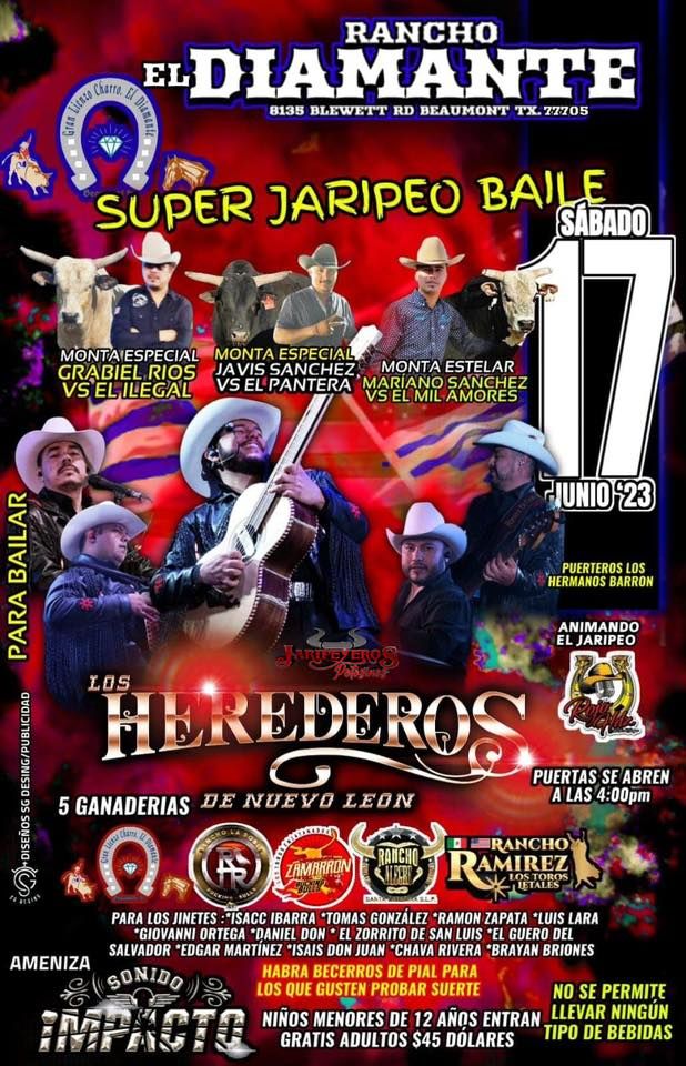Jaripeo Baile “Rancho El Diamante”, Beaumont, Texas, 17 June 2023