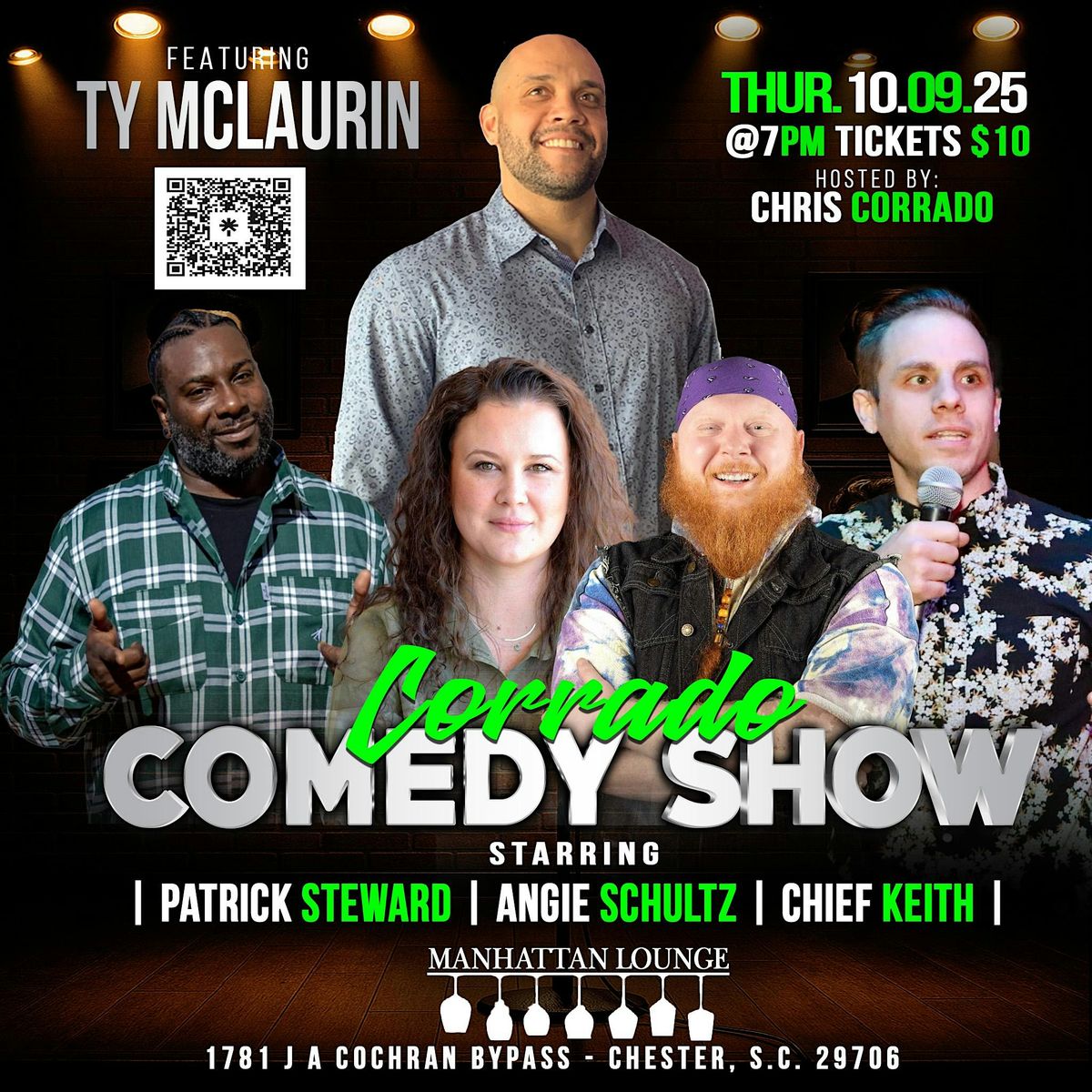 Corrado Comedy Show @ Manhattan Lounge: 10/9/25, 9 October | Event in Chester | AllEvents
