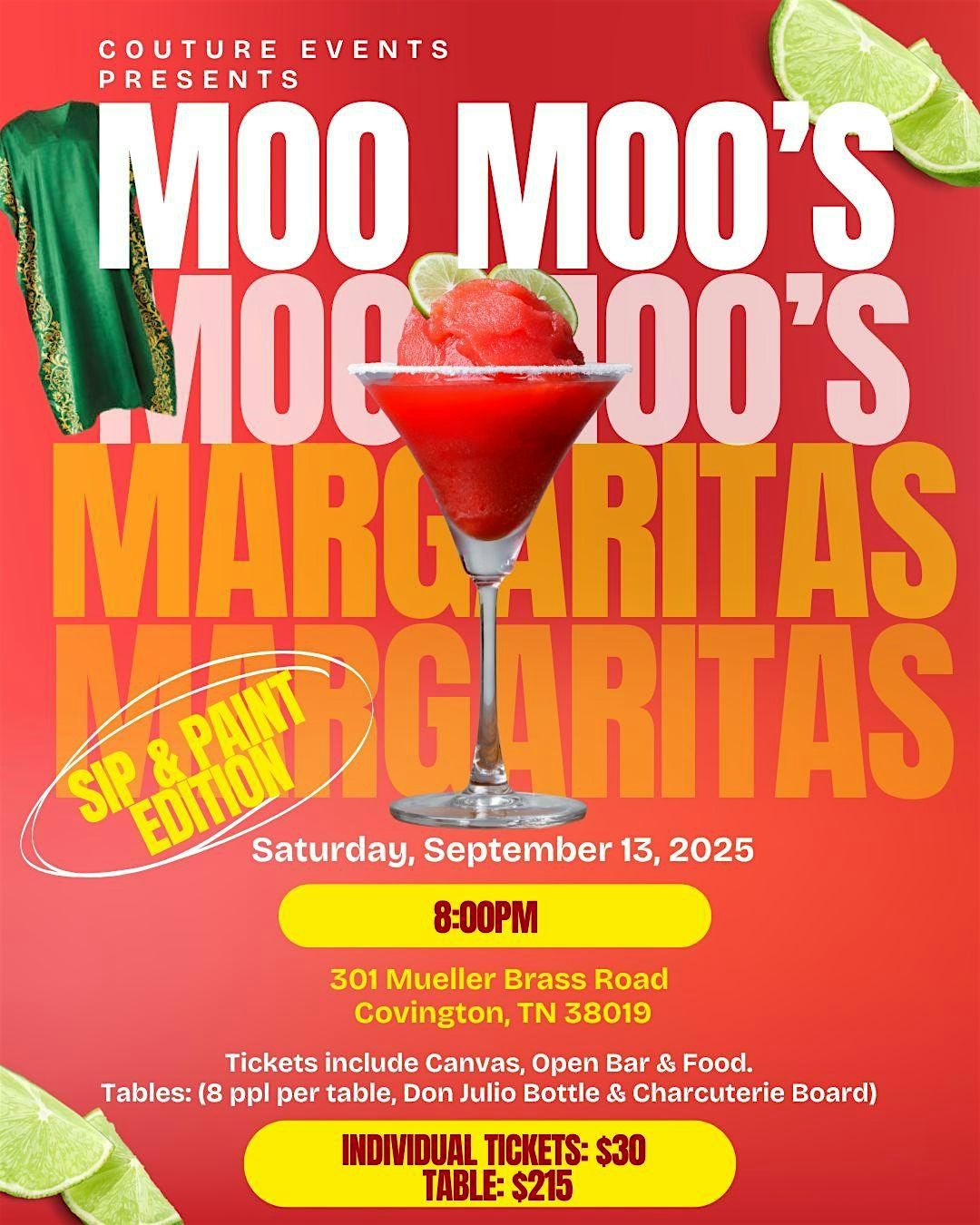 Moo Moo's & Margaritas, 13 September | Event in Covington | AllEvents