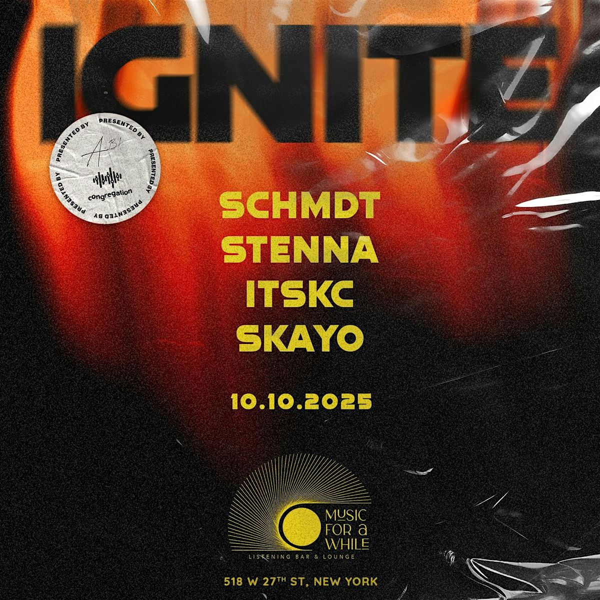 IGNITE MUSIC FOR A WHILE, 10 October | Event in New York | AllEvents